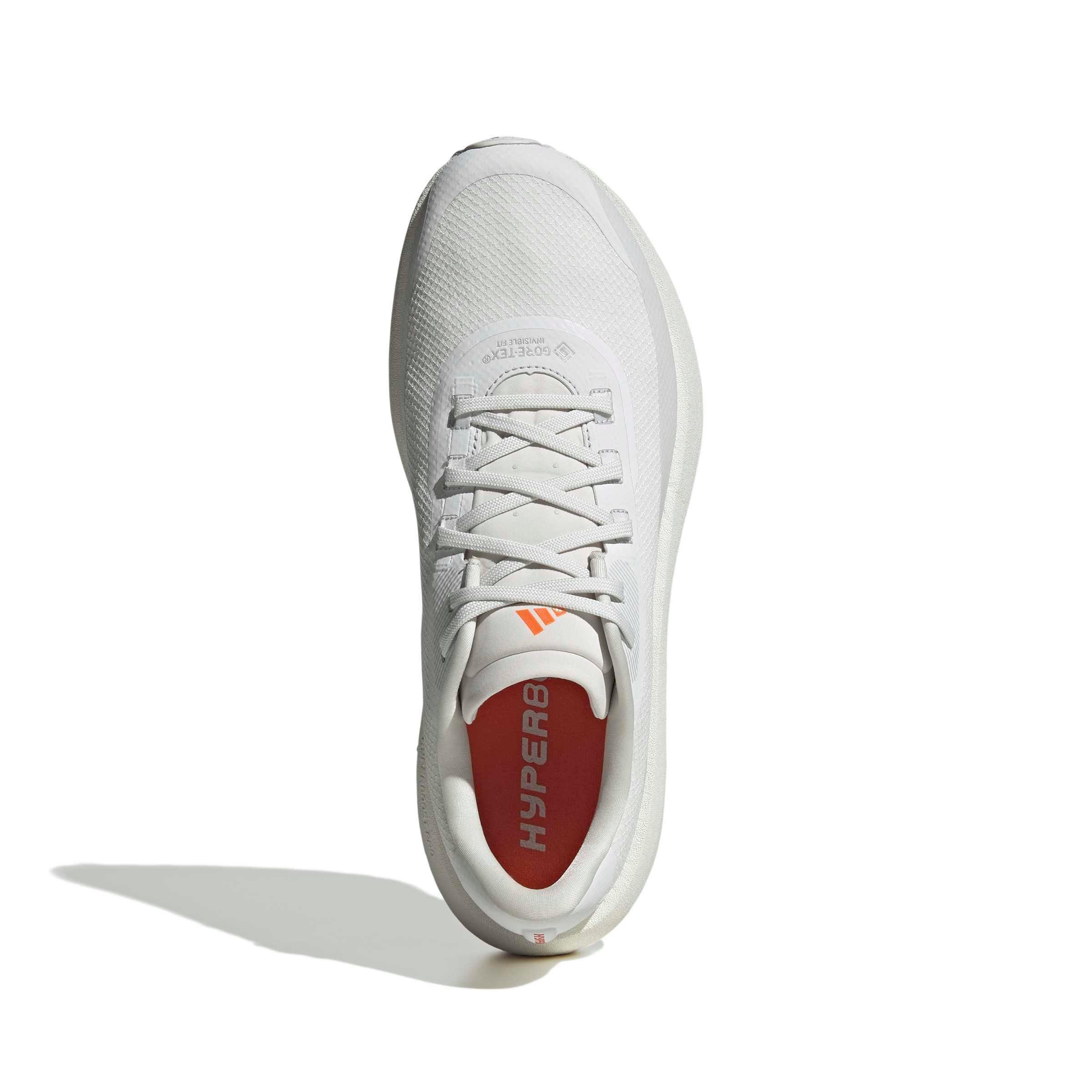 adidas Hyperboost GTX "Crystal White/Orbit Grey/Orange" Men's Running Shoe - WHITE/GREY/ORANGE