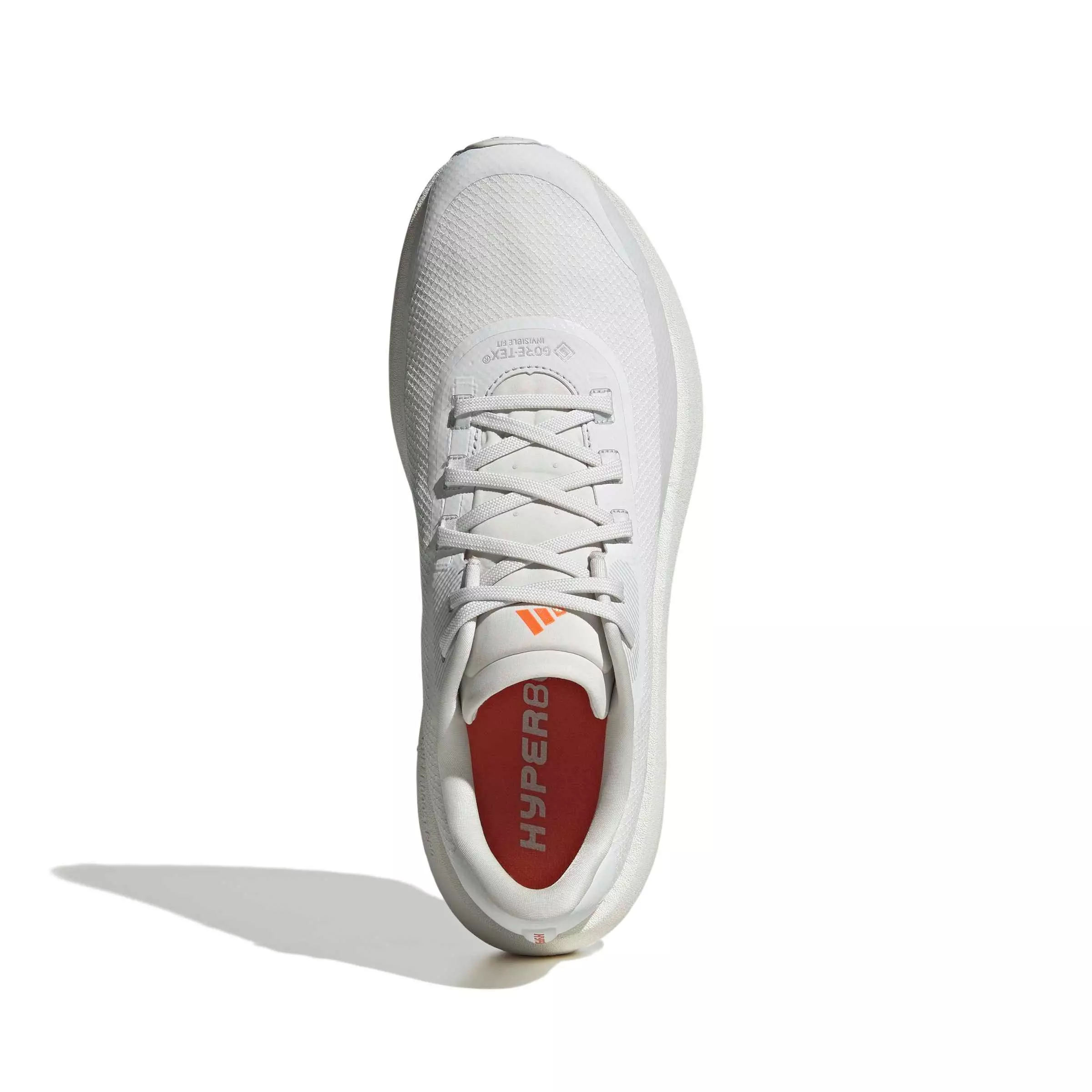 adidas Hyperboost GTX "Crystal White/Orbit Grey/Orange" Men's Running Shoe - WHITE/GREY/ORANGE