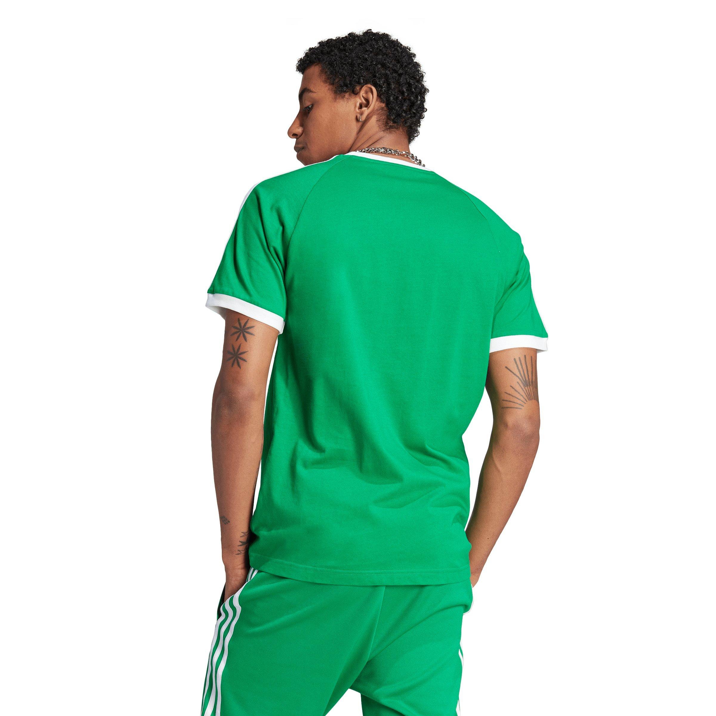 adidas Originals Men's Adicolor Classics 3-Stripes T-Shirt-Green - GREEN Thumbnail View 2