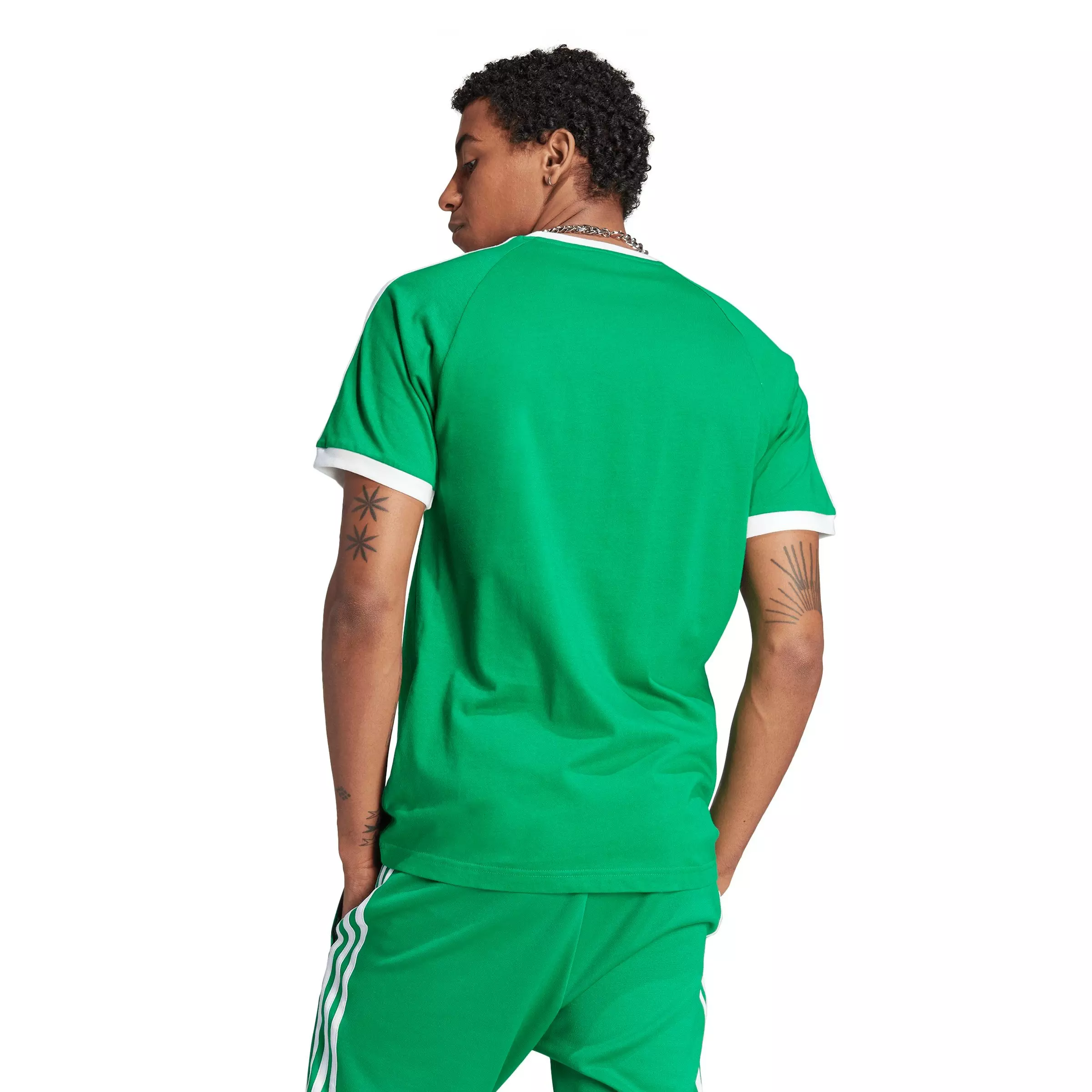 adidas Originals Men's Adicolor Classics 3-Stripes T-Shirt-Green - GREEN