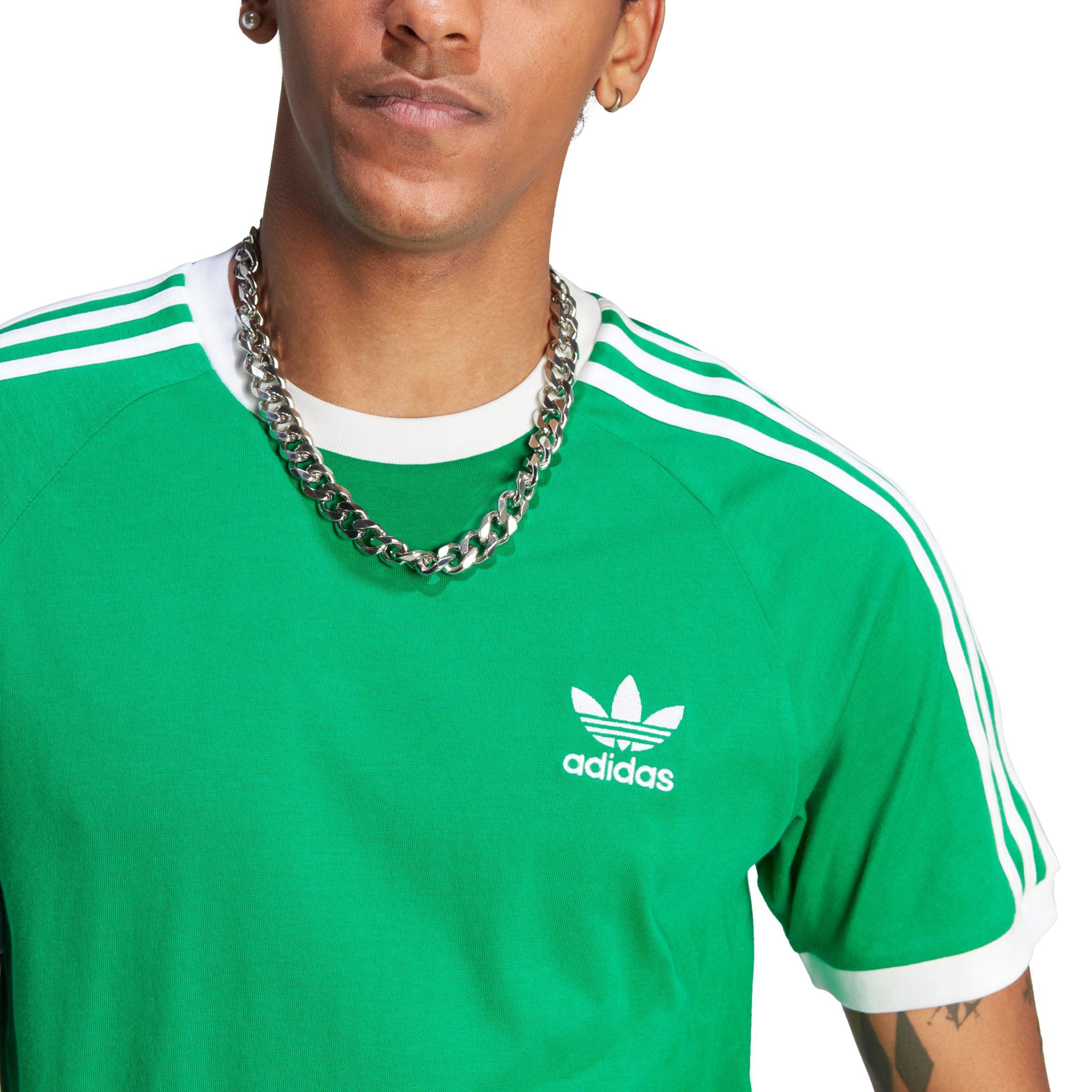 adidas Originals Men's Adicolor Classics 3-Stripes T-Shirt-Green - GREEN Thumbnail View 3