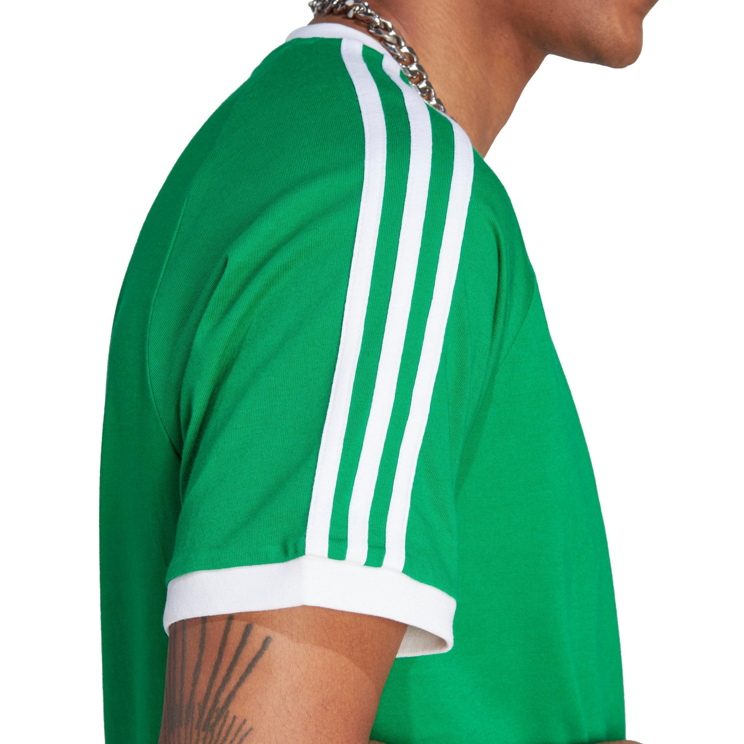 adidas Originals Men\'s Adicolor Classics 3-Stripes T-Shirt-Green - Hibbett  | City Gear