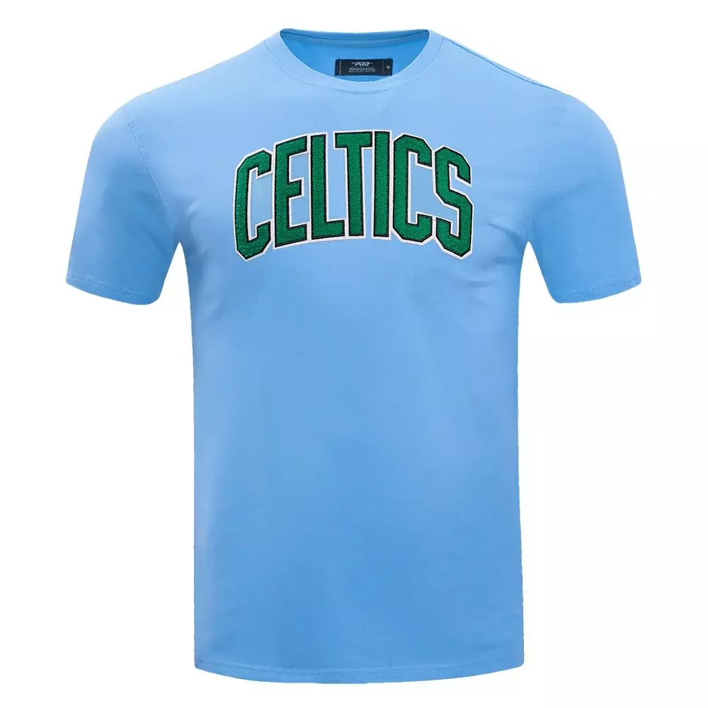 Pro Standard Men's NBA Boston Celtics Classic Chenille Tee -Lt Blue - LT BLUE