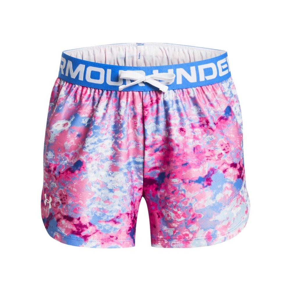 Under Armour Big Girls' Play Up Printed Shorts - Lagoon Blue