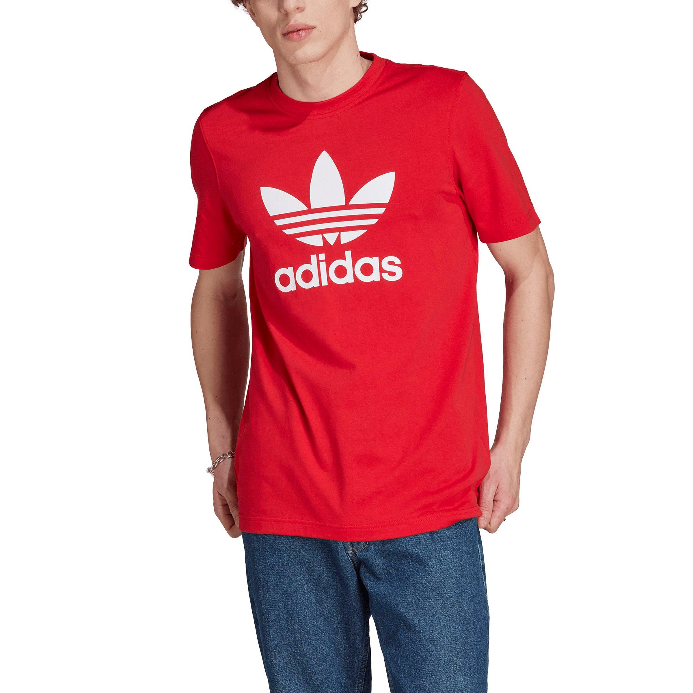 adidas Originals Men\'s Adicolor Classics Trefoil T-Shirt-Red - Hibbett |  City Gear