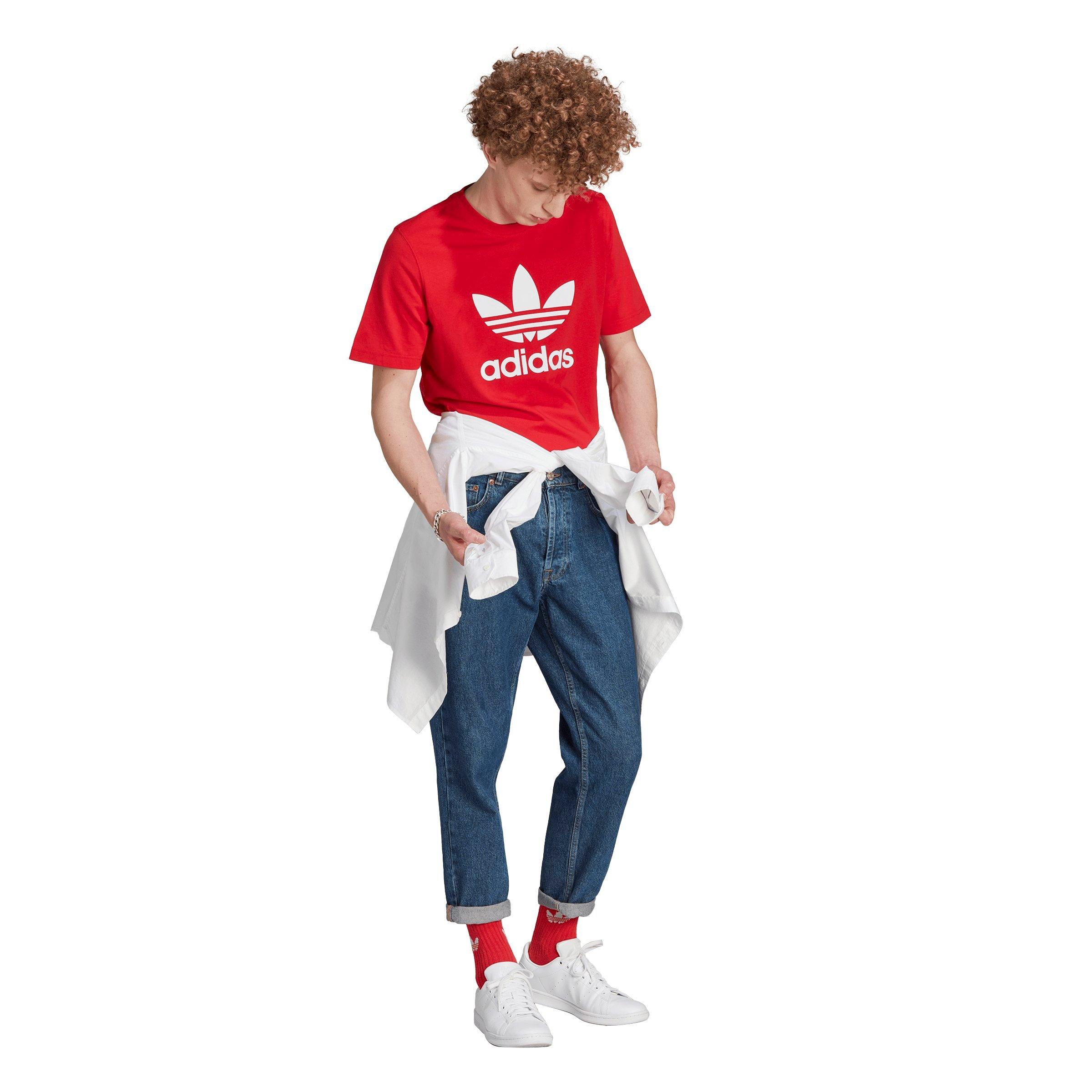 adidas Originals Men's Adicolor Classics Trefoil T-Shirt-Red - Hibbett |  City Gear