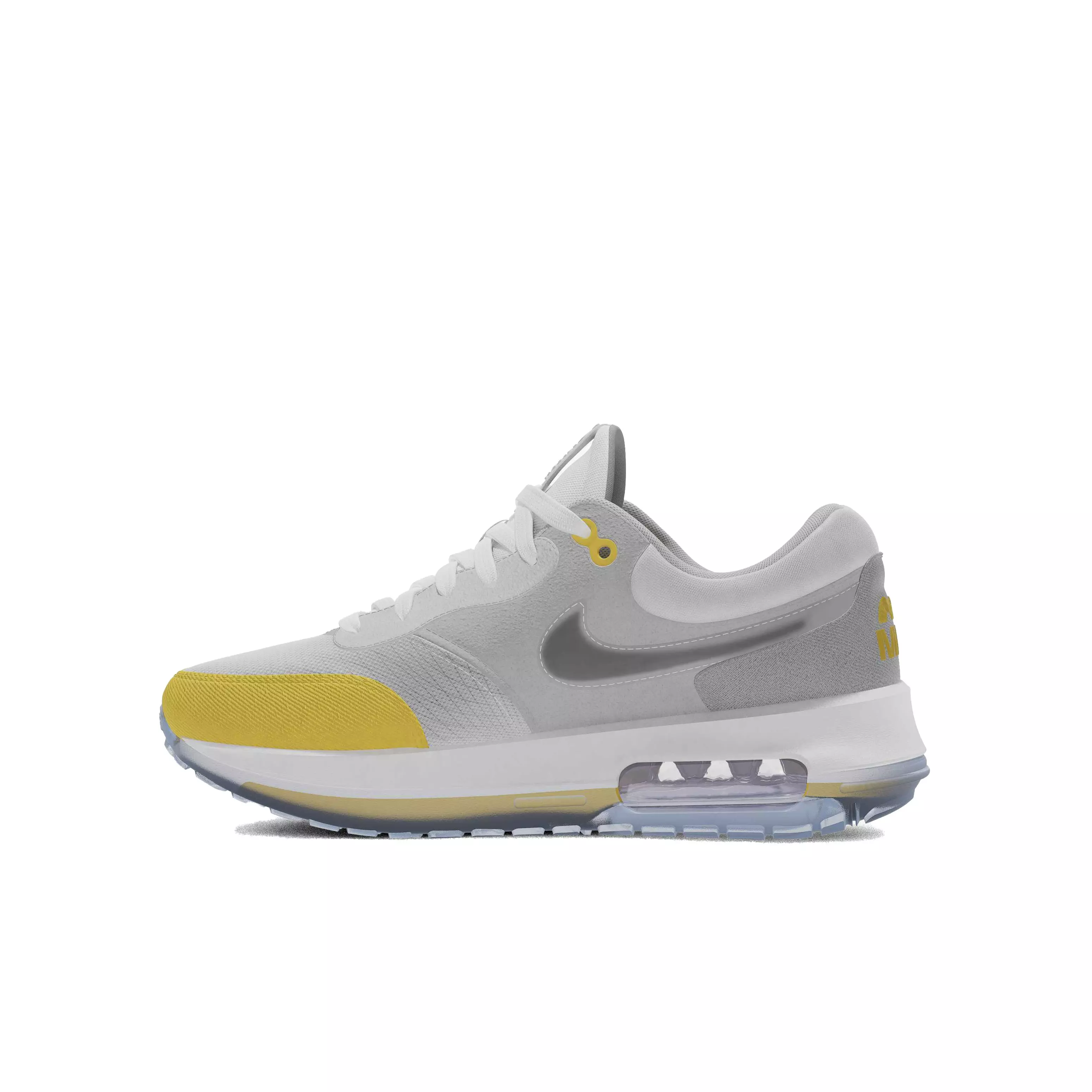 Nike Air Max Motif "Photon Dust/Black/Grey Fog/Light Smoke Grey" Grade School Boys' Shoe - GREY