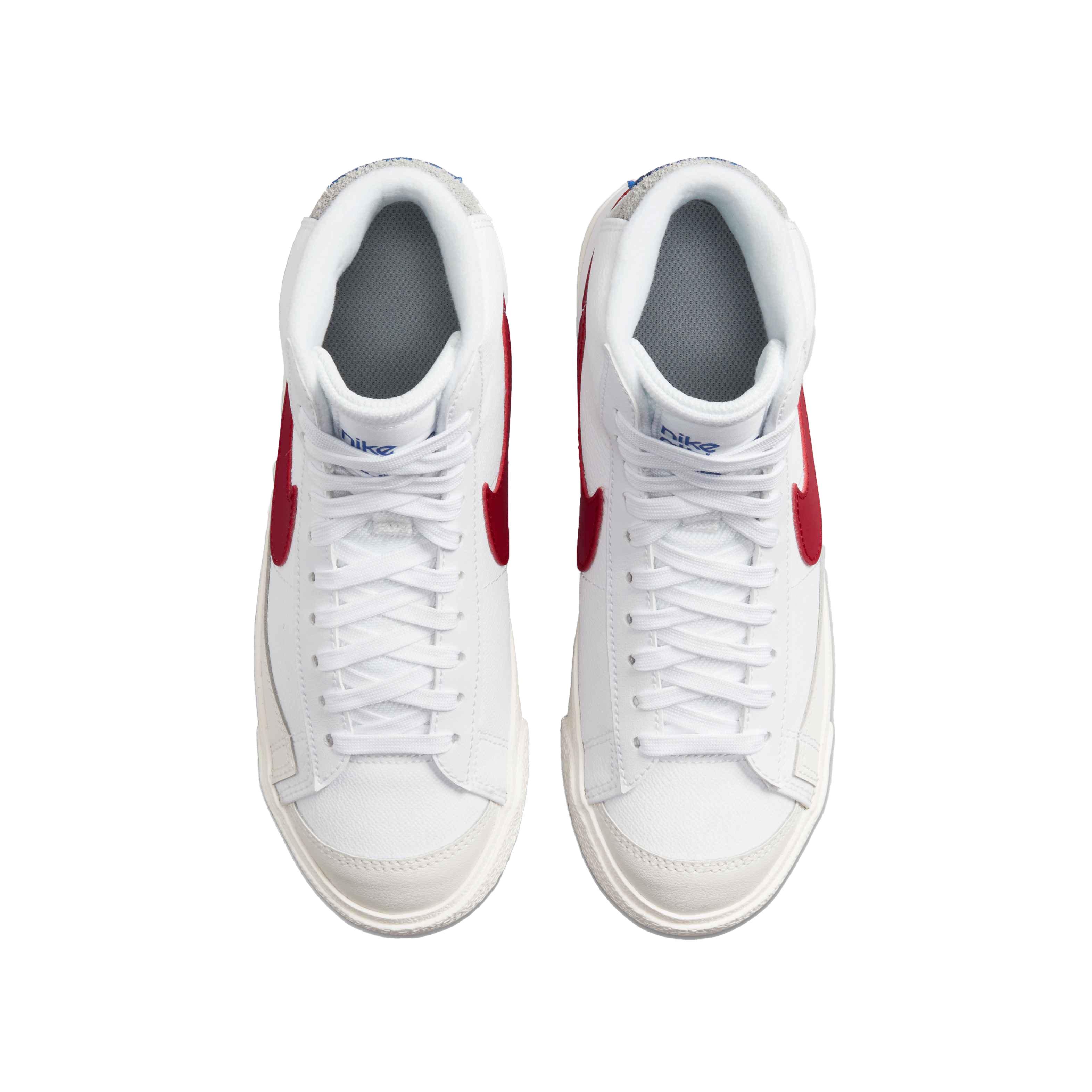 Nike Blazer Mid '77 "White/Gym Red/Light Smoke Grey/Phantom" Grade School Boys' Shoe - WHITE Thumbnail View 4
