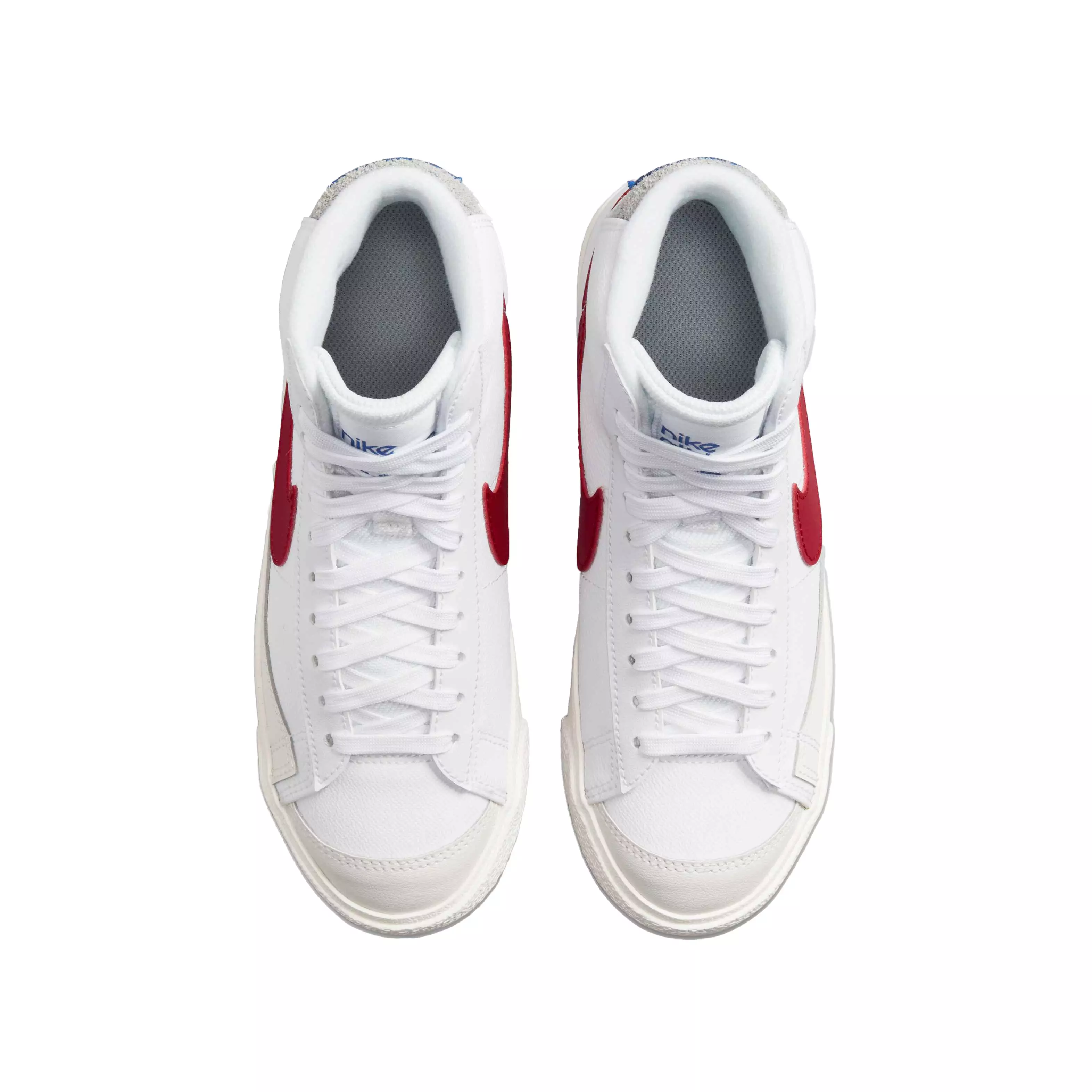 Nike Blazer Mid '77 "White/Gym Red/Light Smoke Grey/Phantom" Grade School Boys' Shoe - WHITE