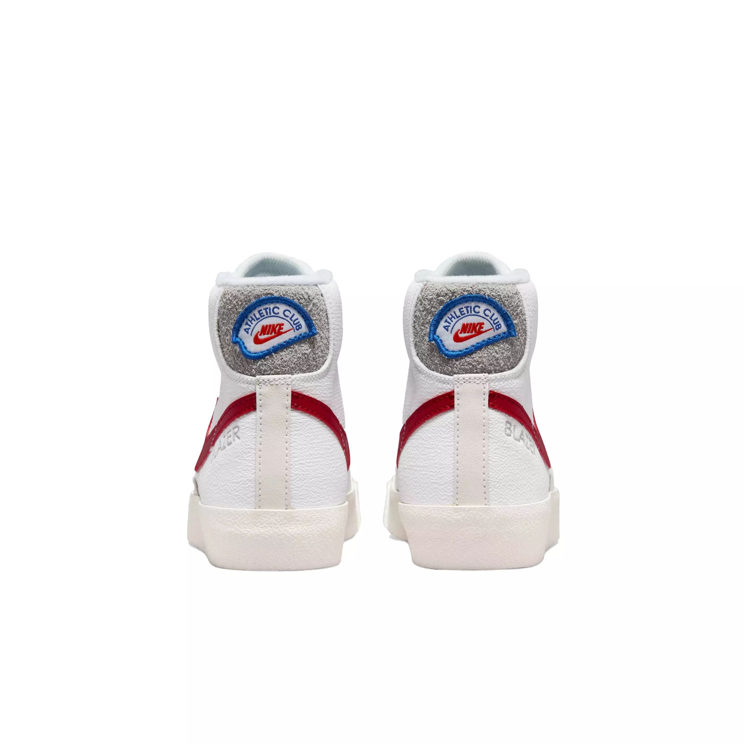 Nike Blazer Mid '77 "White/Gym Red/Light Smoke Grey/Phantom" Grade School Boys' Shoe - WHITE