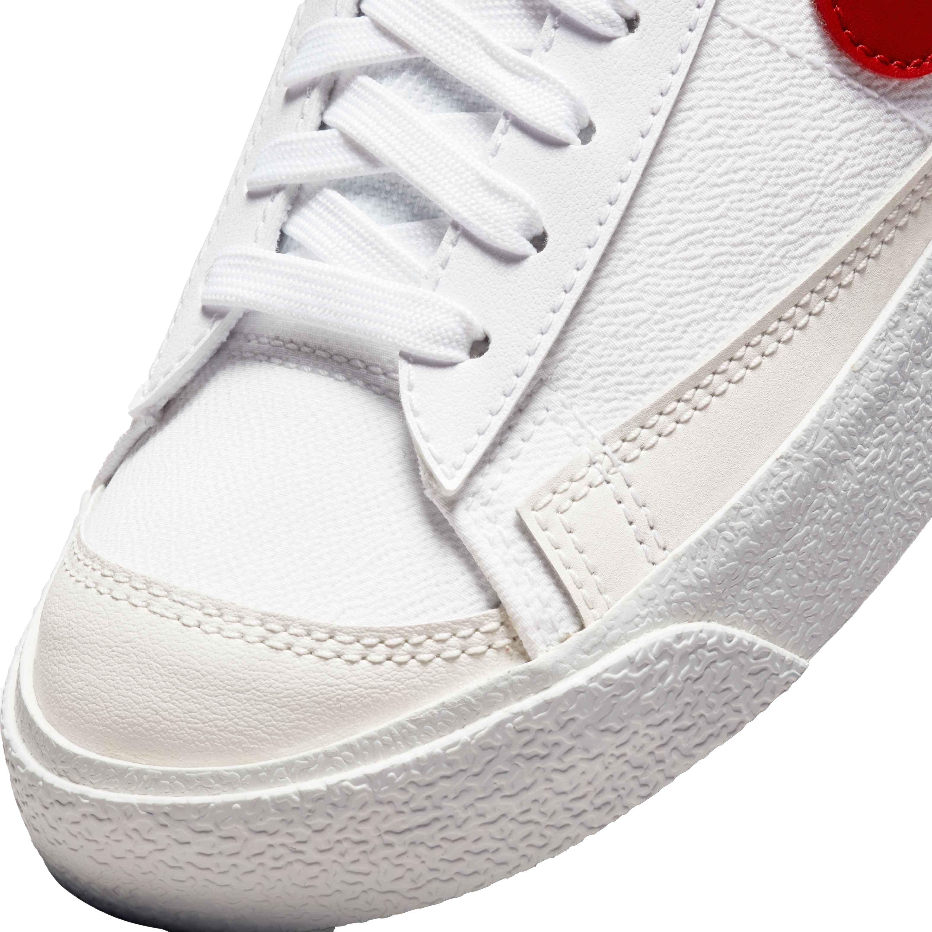 Nike Blazer Mid '77 "White/Gym Red/Light Smoke Grey/Phantom" Grade School Boys' Shoe - WHITE Thumbnail View 7