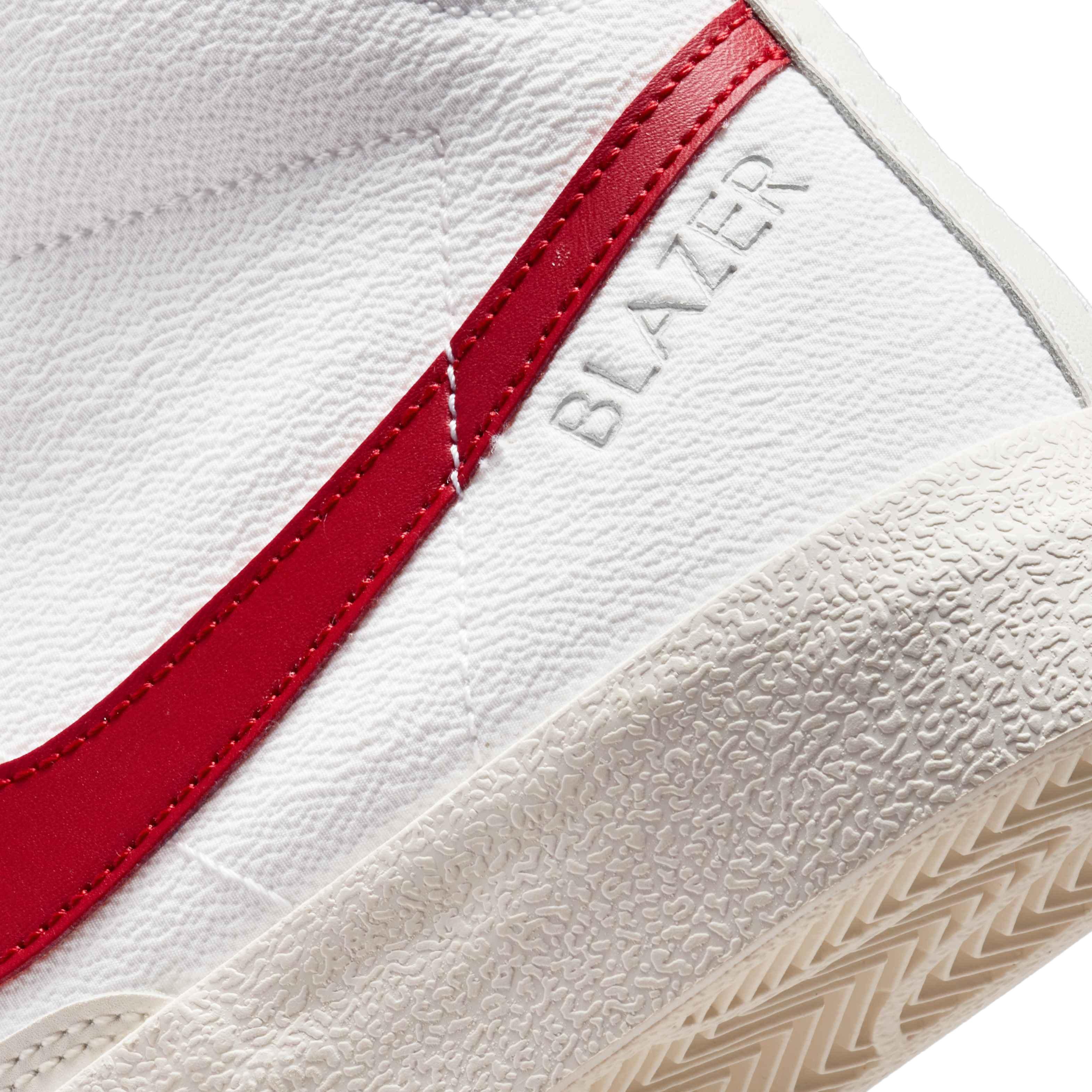 Nike Blazer Mid '77 "White/Gym Red/Light Smoke Grey/Phantom" Grade School Boys' Shoe - WHITE Thumbnail View 8