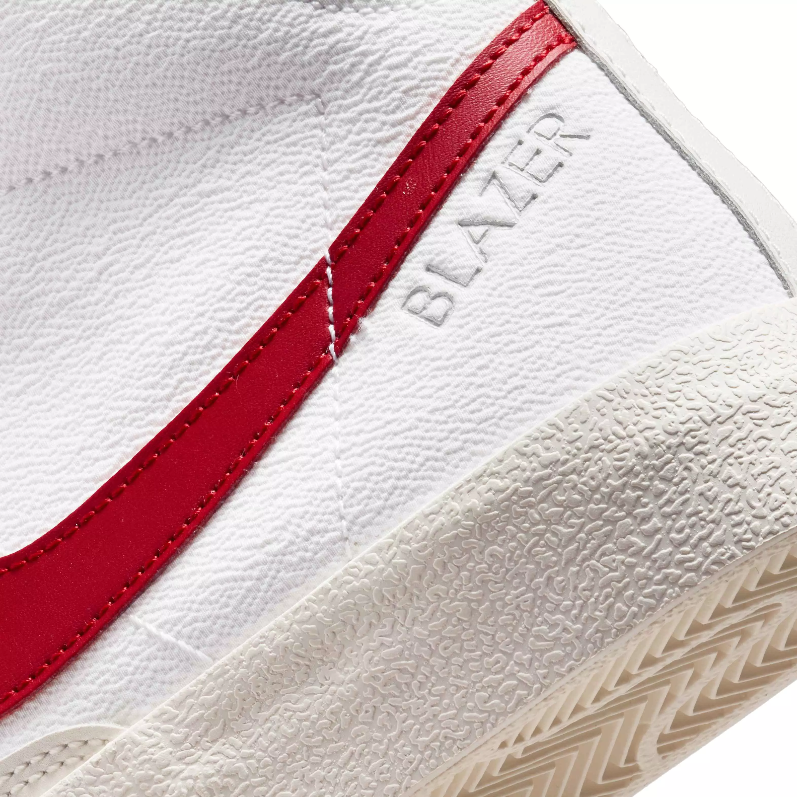 Nike Blazer Mid '77 "White/Gym Red/Light Smoke Grey/Phantom" Grade School Boys' Shoe - WHITE