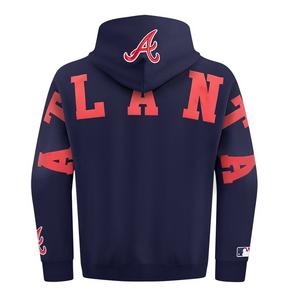 Pro Standard Men's Atlanta Braves Wingspan Drop Shoulder Fleece Pullover Hoodie