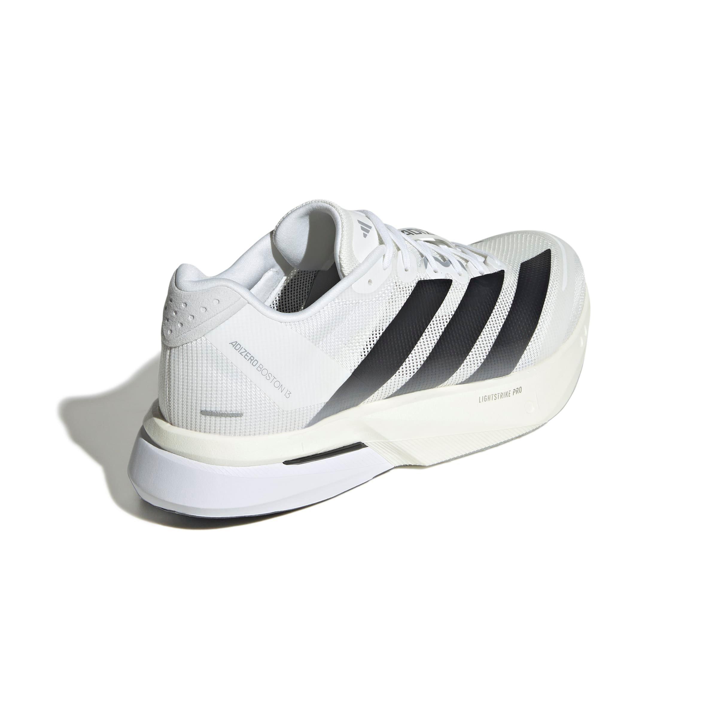 adidas Adizero Boston 13 "Ftwr White/Core Black/Dash Grey" Men's Running Shoe - WHITE/BLACK/GREY