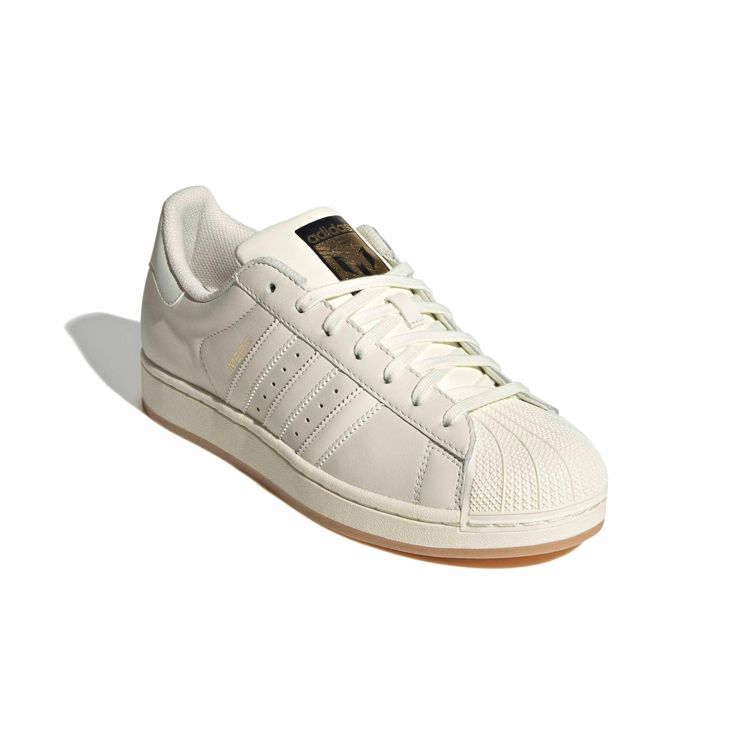 adidas Originals Superstar Messi "Ivory/Ivory/Gold Metallic" Men's Shoe - IVORY/IVORY/GOLD