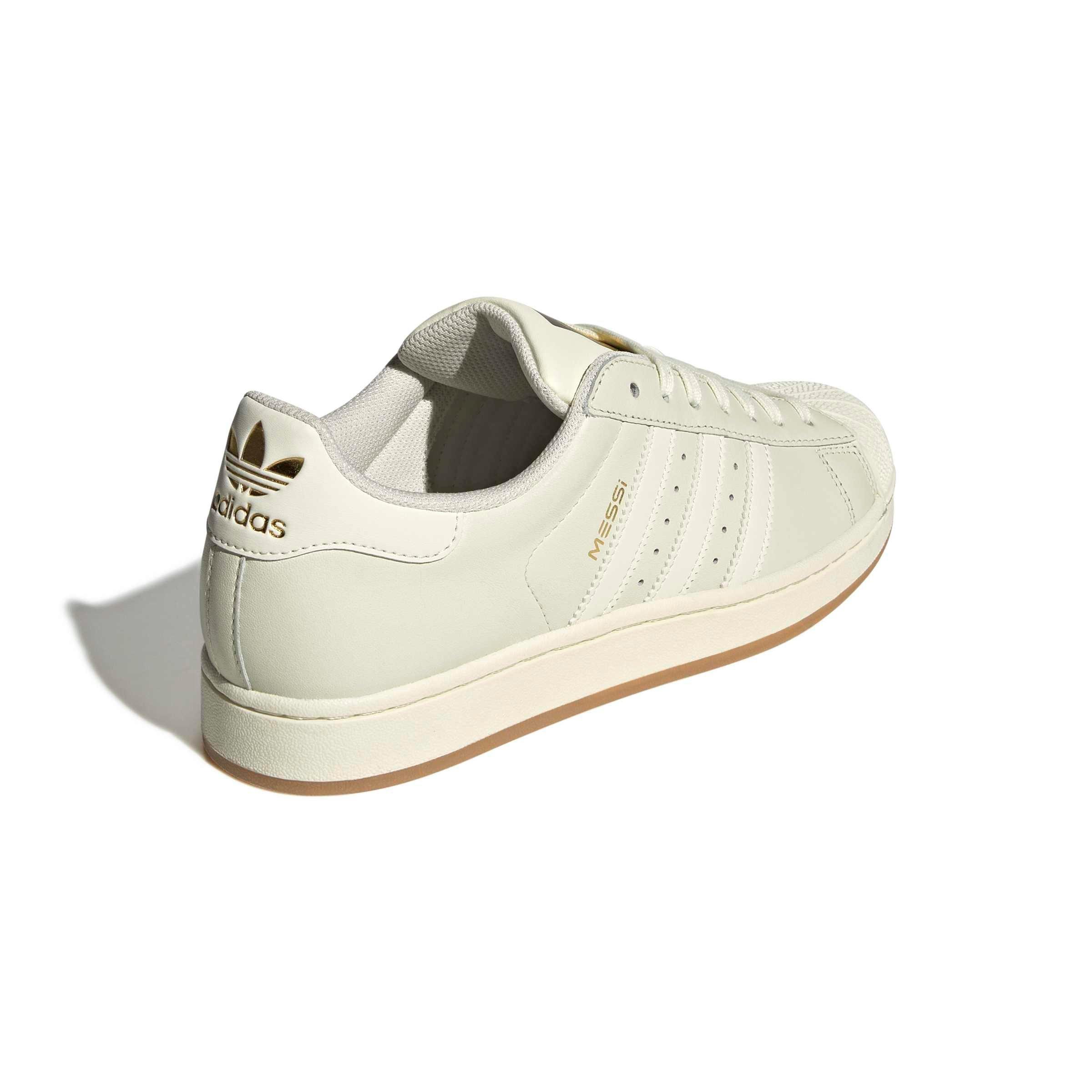 adidas Originals Superstar Messi "Ivory/Ivory/Gold Metallic" Men's Shoe - IVORY/IVORY/GOLD