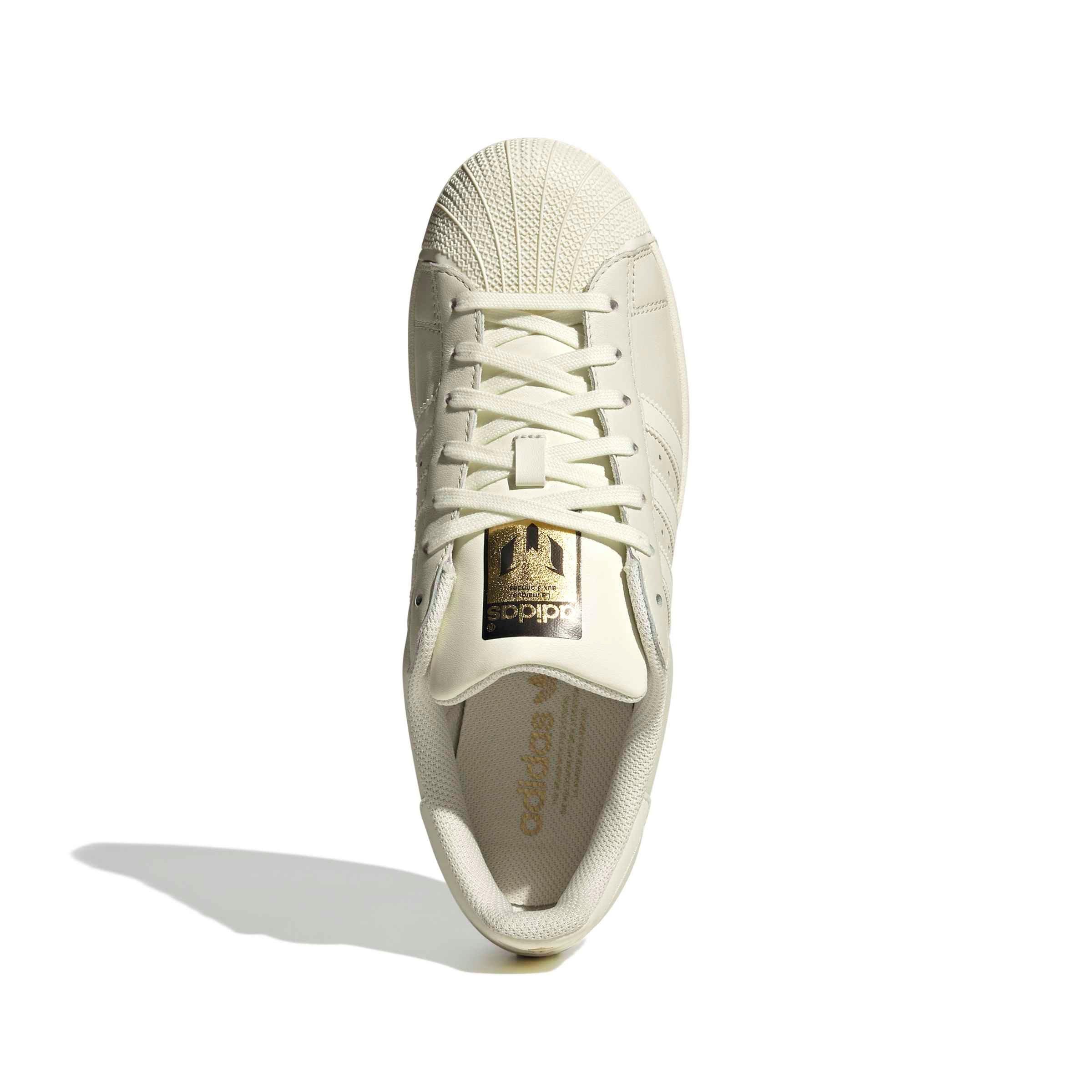 adidas Originals Superstar Messi "Ivory/Ivory/Gold Metallic" Men's Shoe - IVORY/IVORY/GOLD