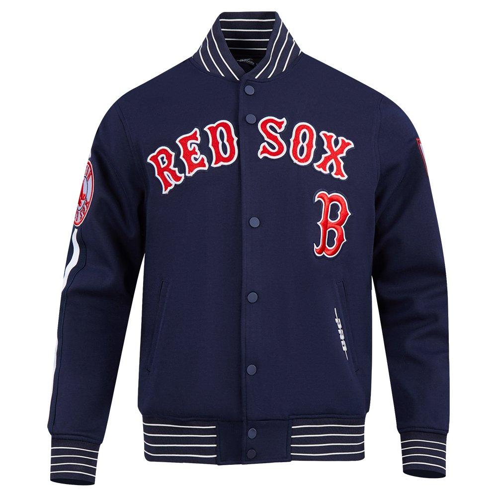 Pro Standard Men's MLB Boston Red Sox Current Logo Pro Game Day Double Knit Jacket -Navy/White - NAVY/WHITE Thumbnail View 1