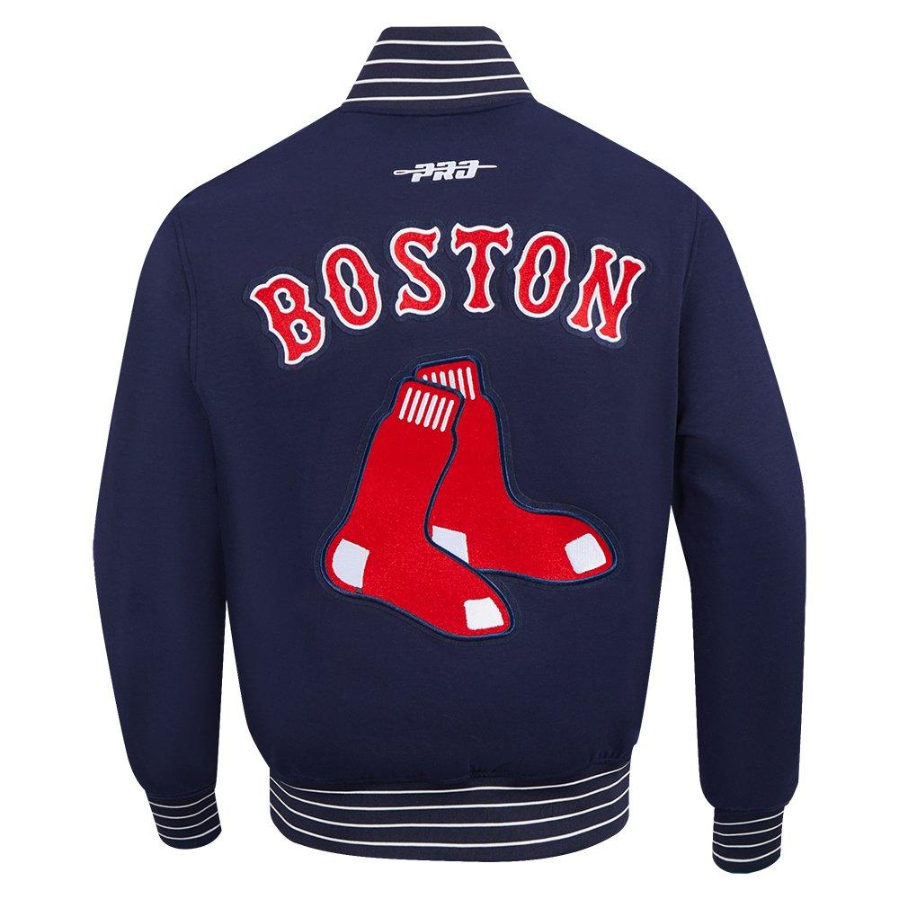 Pro Standard Men's MLB Boston Red Sox Current Logo Pro Game Day Double Knit Jacket -Navy/White - NAVY/WHITE Thumbnail View 2