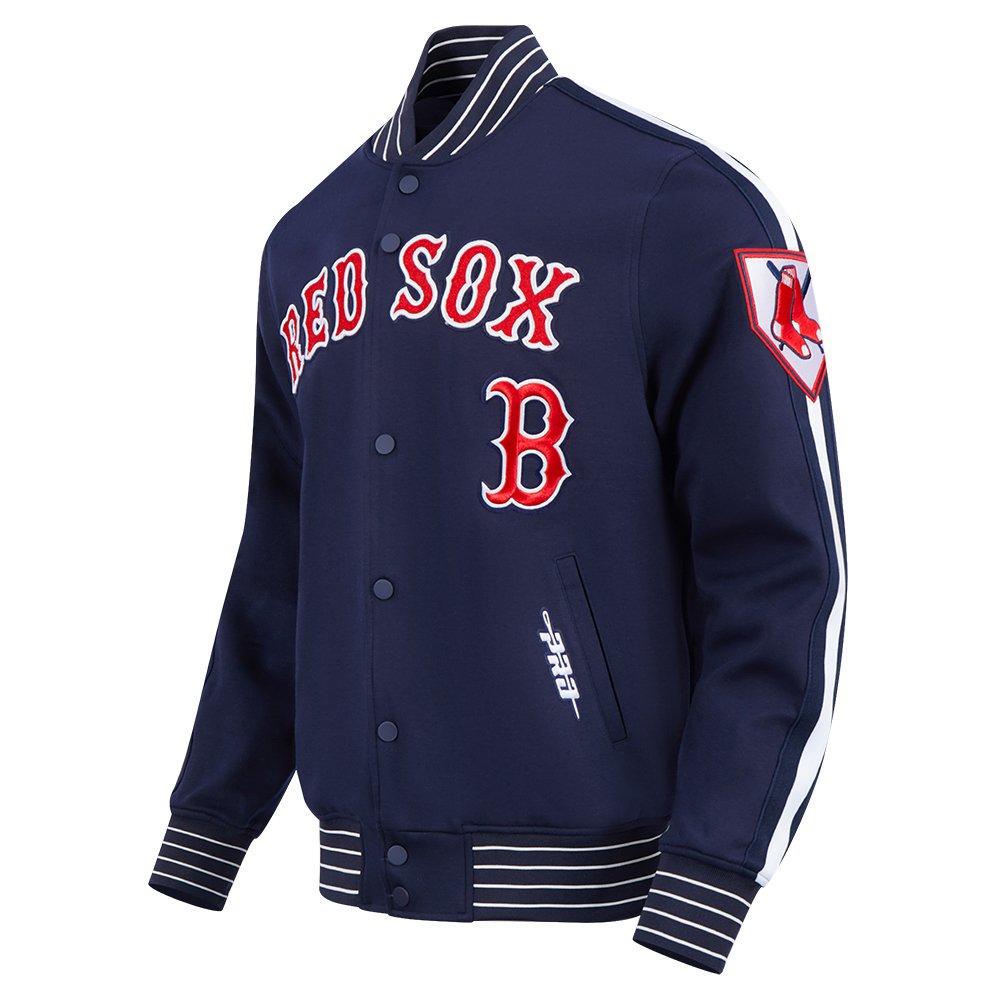 Pro Standard Men's MLB Boston Red Sox Current Logo Pro Game Day Double Knit Jacket - Navy/White - NAVY/WHITE Thumbnail View 3