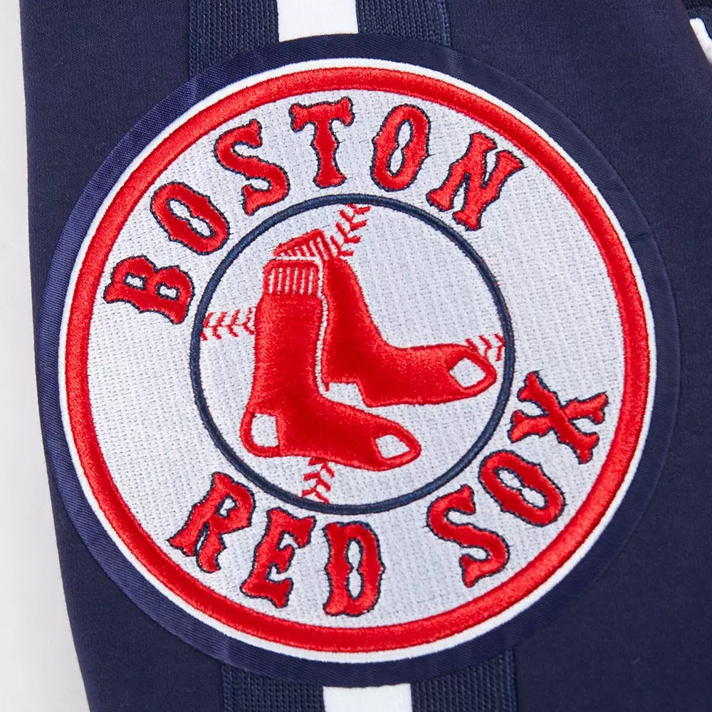 Pro Standard Men's MLB Boston Red Sox Current Logo Pro Game Day Double Knit Jacket -Navy/White - NAVY/WHITE