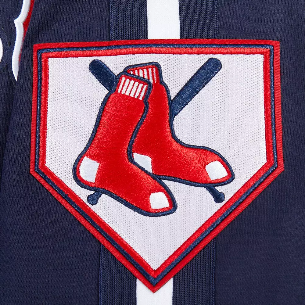 Pro Standard Men's MLB Boston Red Sox Current Logo Pro Game Day Double Knit Jacket - Navy/White - NAVY/WHITE