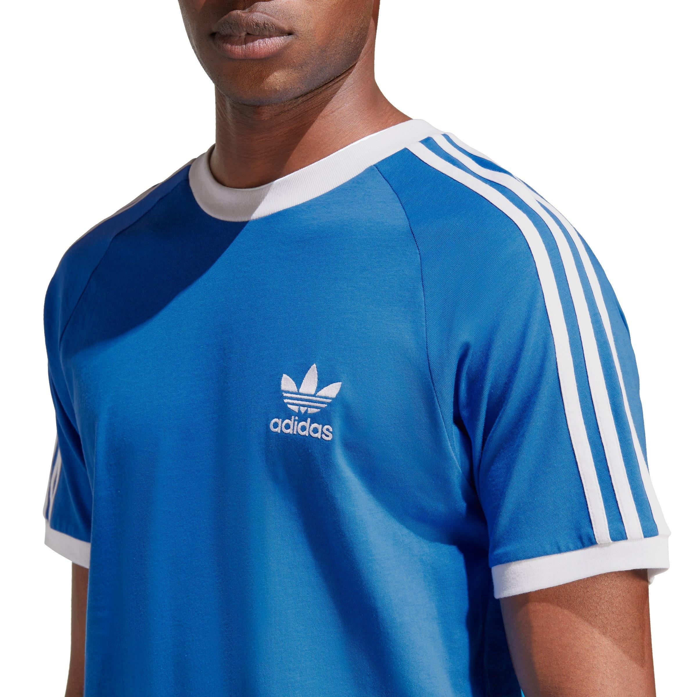adidas Originals Men\'s - Classics 3-Stripes City T-Shirt-Blue Hibbett Adicolor Gear 