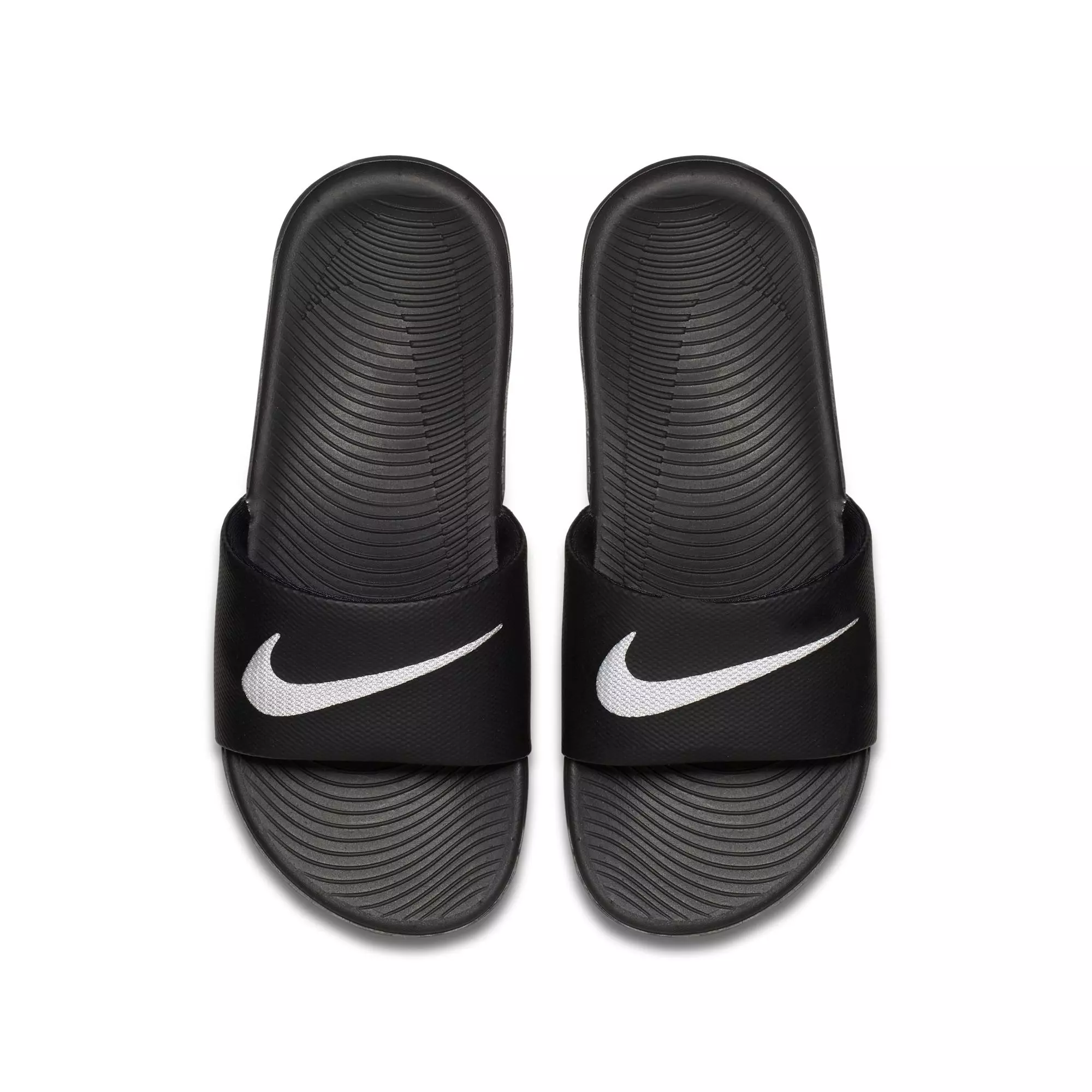 Nike Kawa Preschool Kids Slide - BLACK/WHITE