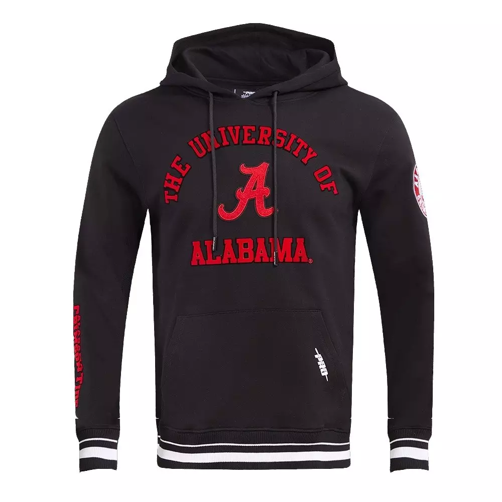 Pro Standard Men's NCAA University of Alabama PO Classic​ Hoodie -Black - BLACK