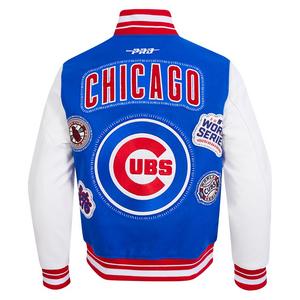 Pro Standard Men's MLB Chicago Cubs Current Logo Pro Game Day Double Knit Jacket -Royal/White