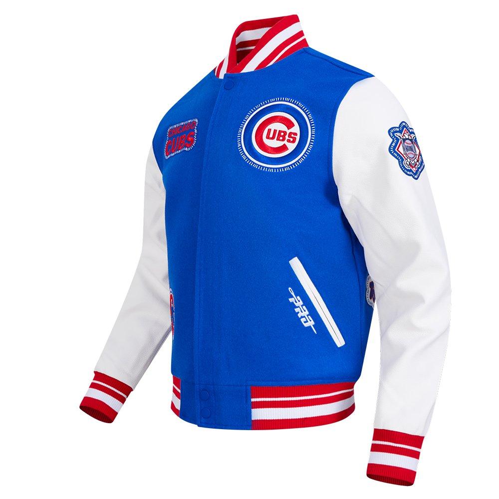 Pro Standard Men's MLB Chicago Cubs Current Logo Pro Game Day Double Knit Jacket - Royal/White - ROYAL/WHITE Thumbnail View 3