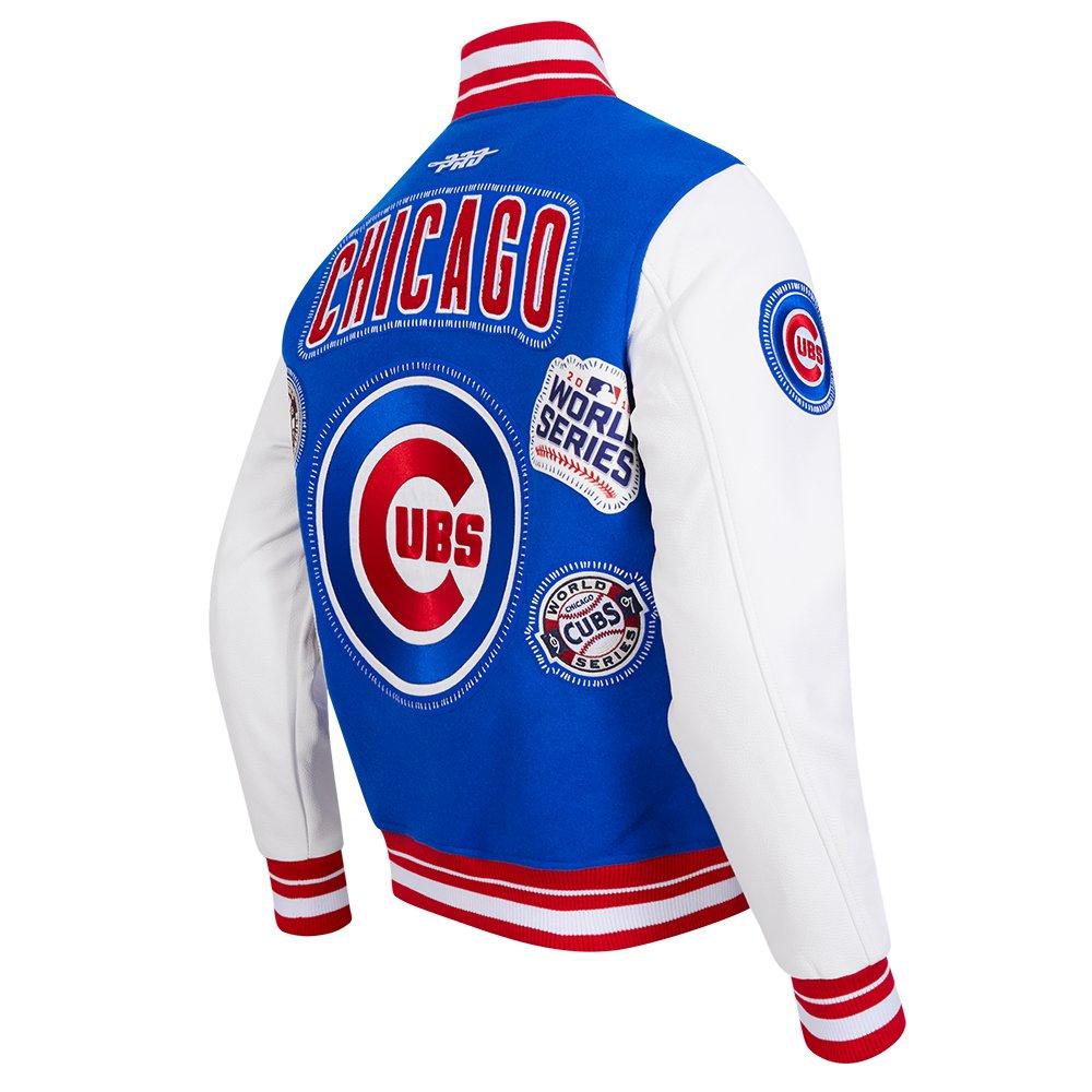 Pro Standard Men's MLB Chicago Cubs Current Logo Pro Game Day Double Knit Jacket -Royal/White - ROYAL/WHITE Thumbnail View 4
