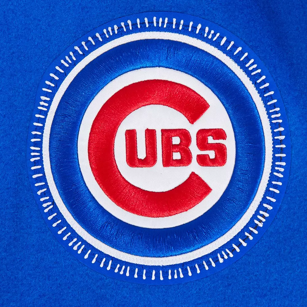 Pro Standard Men's MLB Chicago Cubs Current Logo Pro Game Day Double Knit Jacket - Royal/White - ROYAL/WHITE
