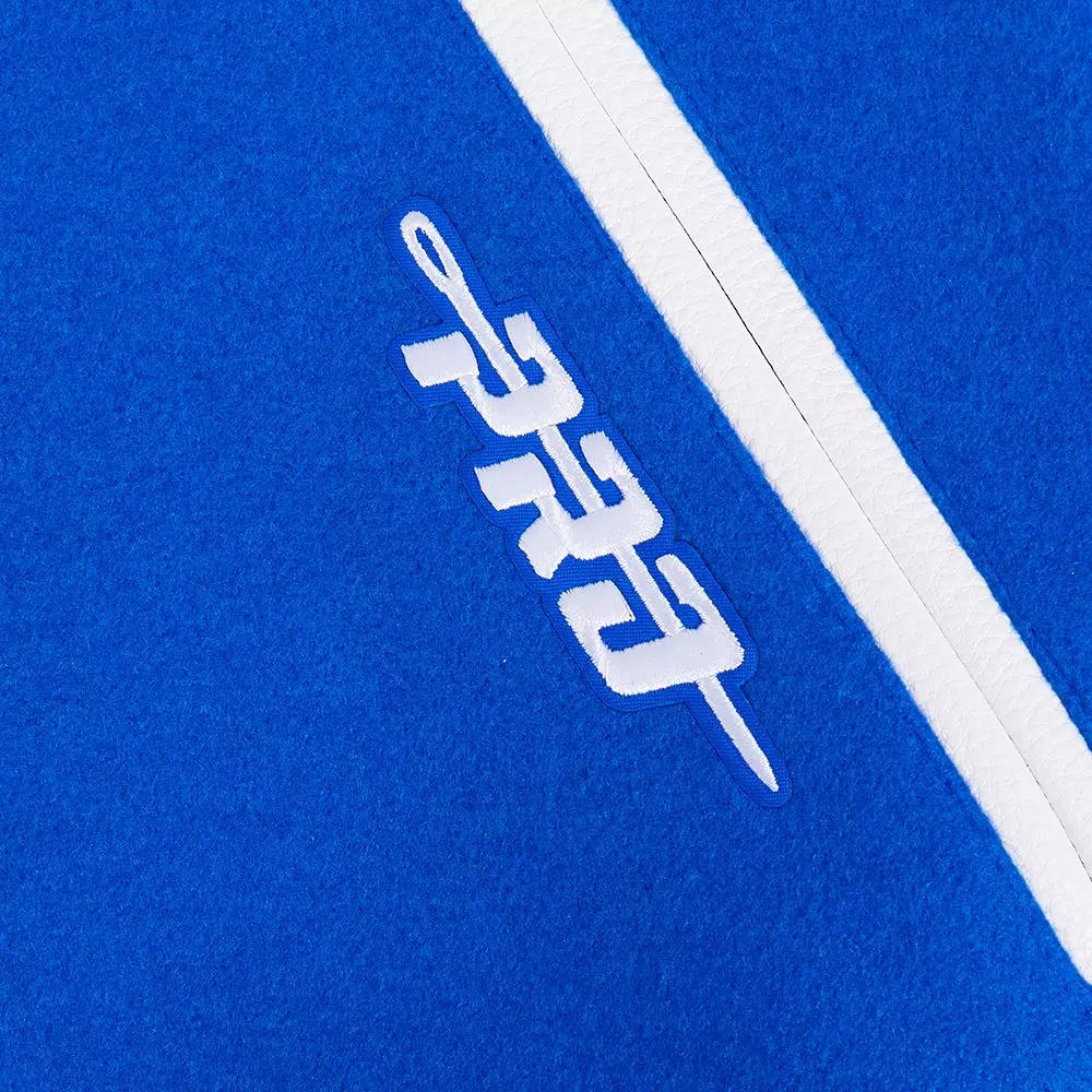 Pro Standard Men's MLB Chicago Cubs Current Logo Pro Game Day Double Knit Jacket -Royal/White - ROYAL/WHITE