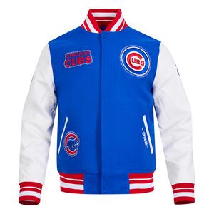 Pro Standard Men's MLB Chicago Cubs Current Logo Pro Game Day Double Knit Jacket -Royal/White