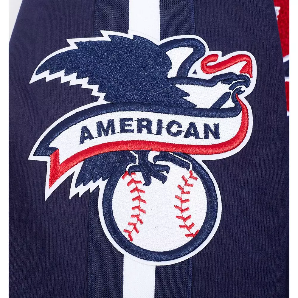 Pro Standard Men's MLB Cleveland Guardians Current Logo Pro Game Day Double Knit Jacket - Navy/White - NAVY/WHITE