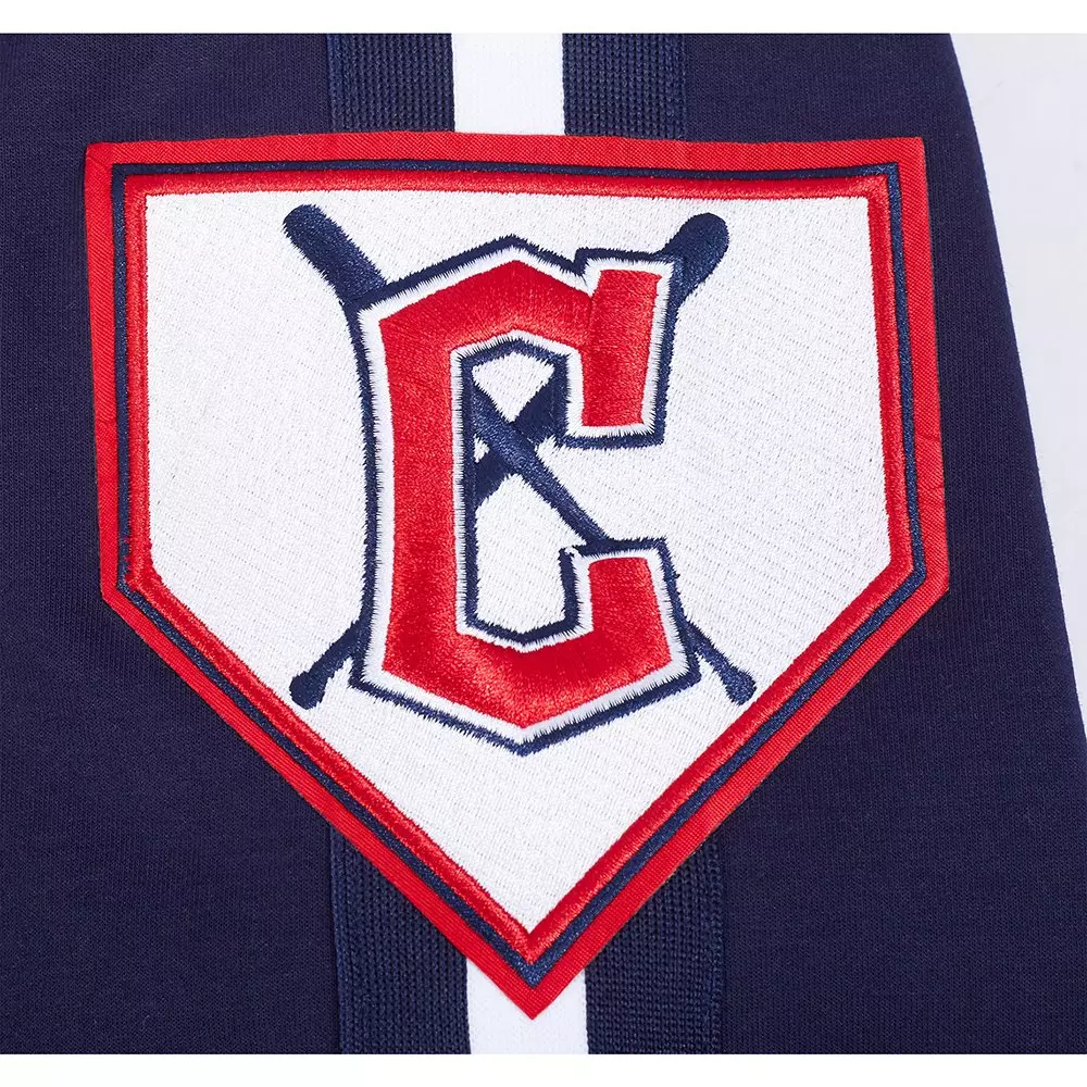Pro Standard Men's MLB Cleveland Guardians Current Logo Pro Game Day Double Knit Jacket -Navy/White - NAVY/WHITE