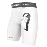 Shock Doctor Youth Compression Short and Cup - WHITE