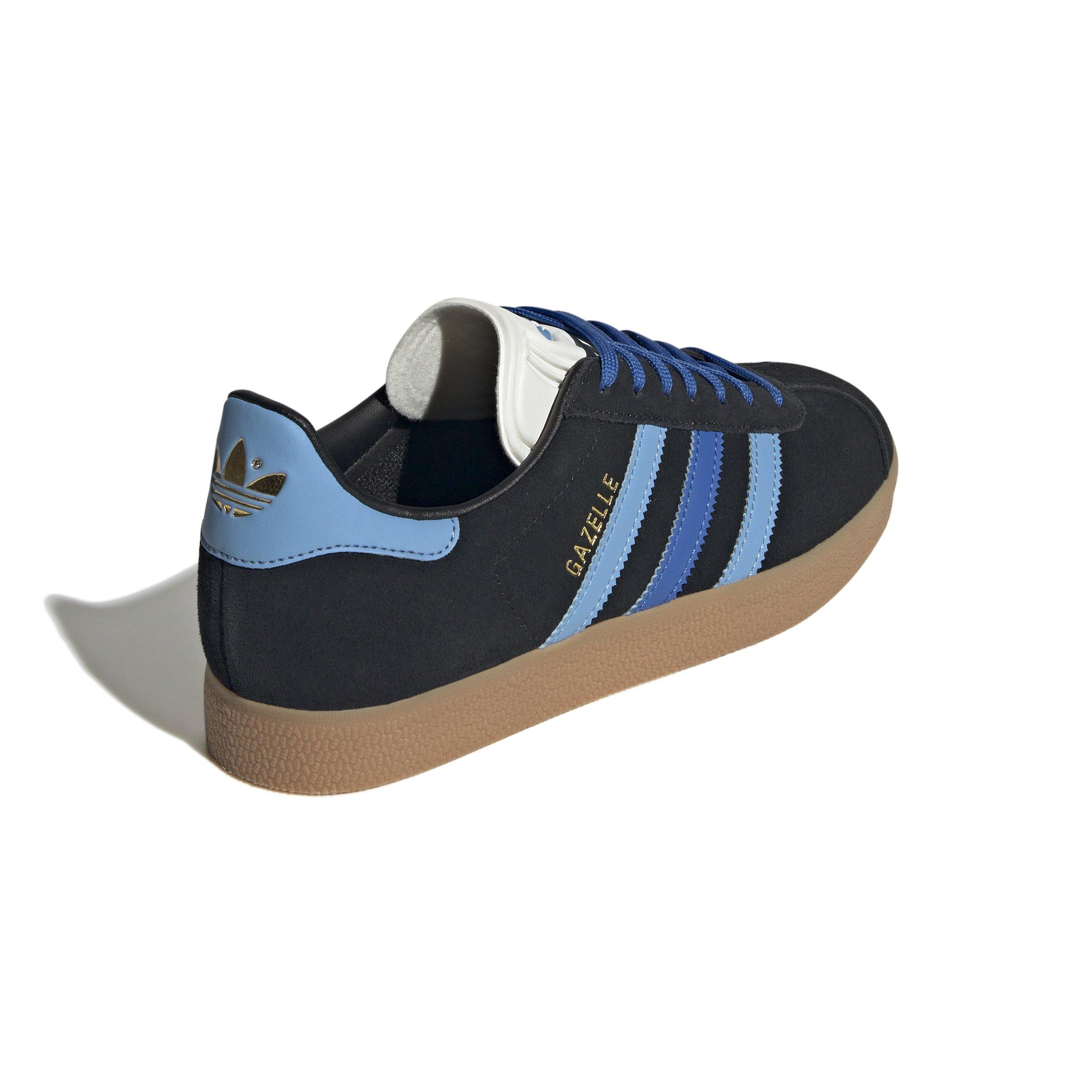 adidas Originals Gazelle "Core Black/Blue/Light Blue" Women's Shoe - BLACK/BLUE/LT BLUE Thumbnail View 4
