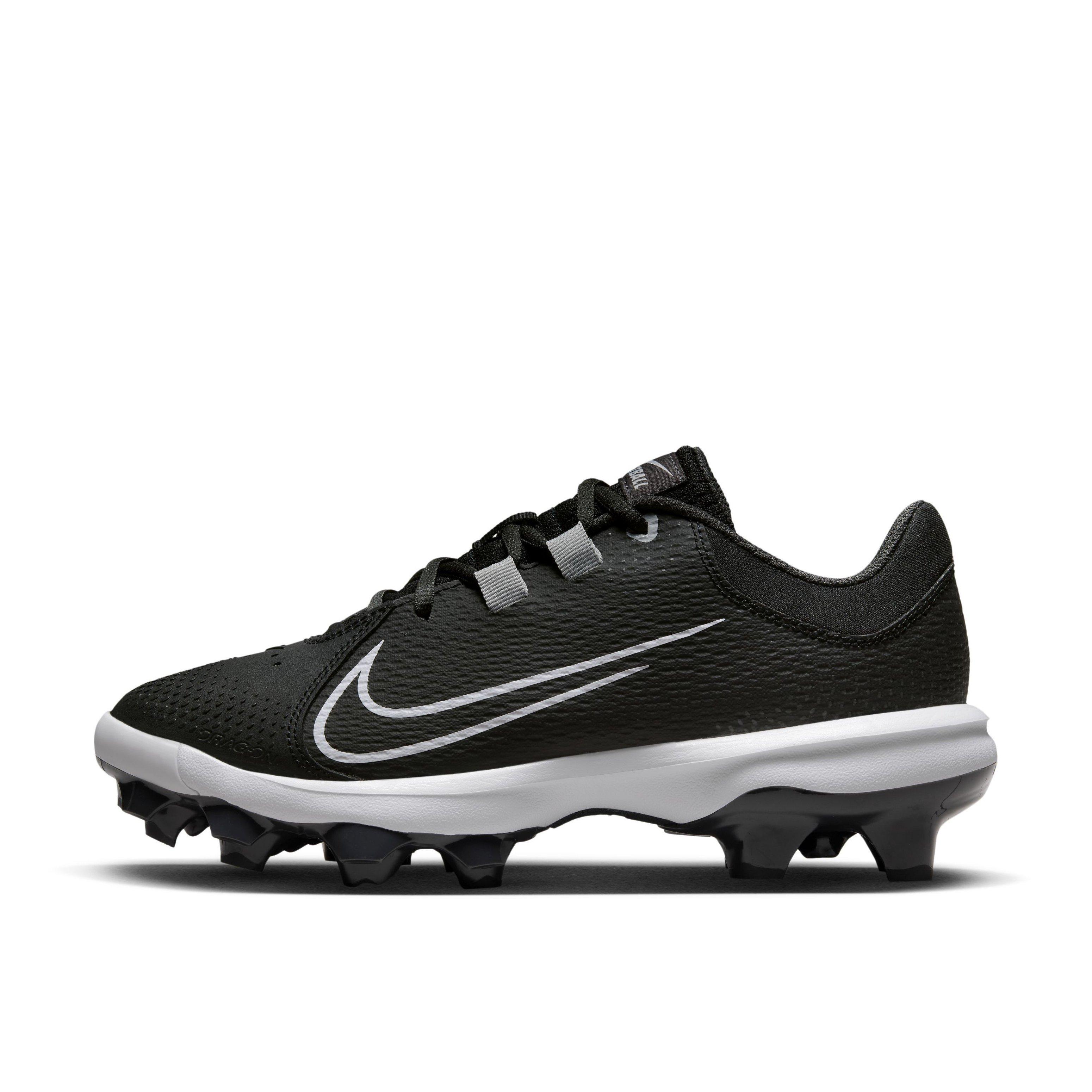 Nike Hyperdiamond 4 Pro MCS "Black/White/Dark Smoke Grey/Wolf Grey" Women's Softball Cleat - BLACK/WHITE/DK GREY/GREY Thumbnail View 2