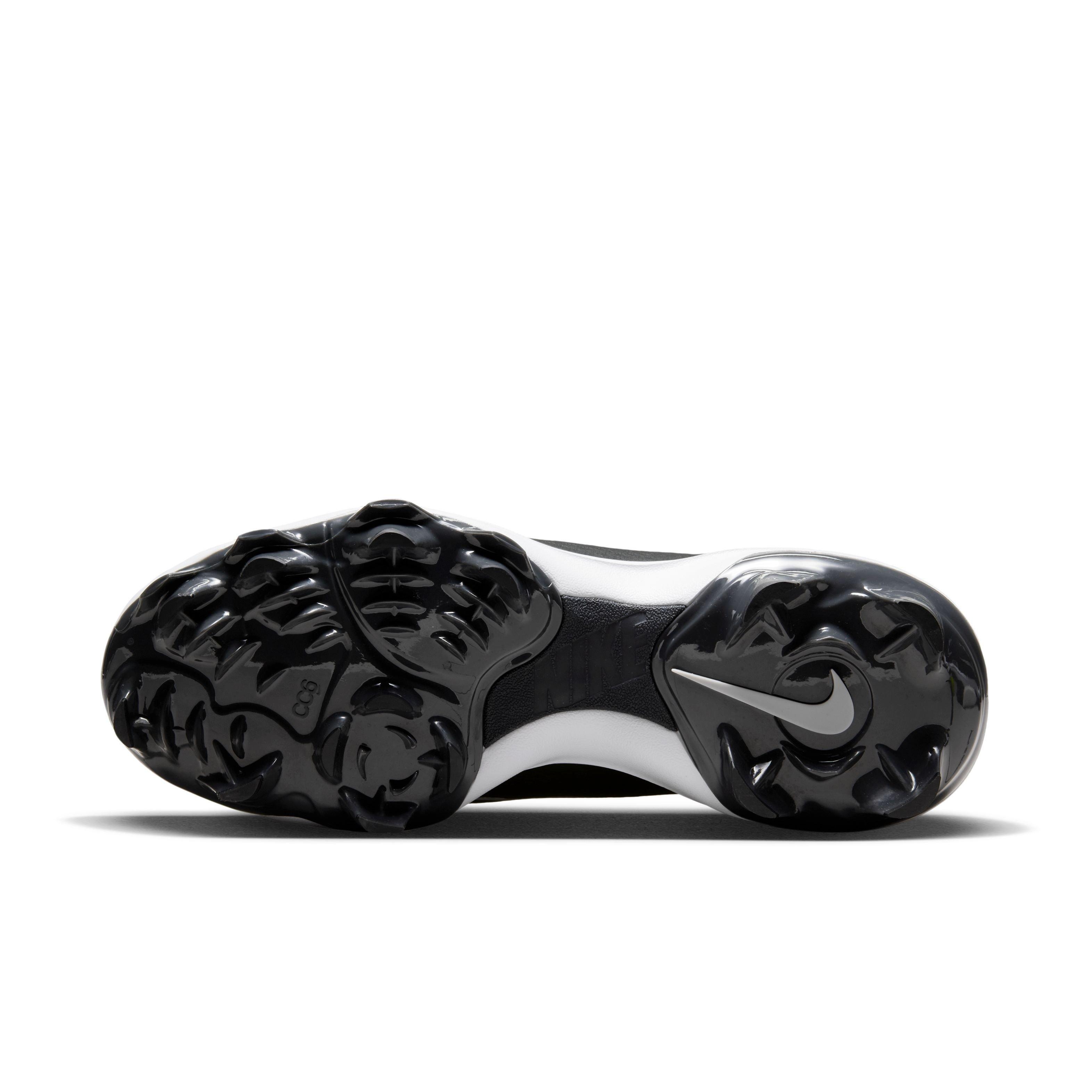 Nike Hyperdiamond 4 Pro MCS "Black/White/Dark Smoke Grey/Wolf Grey" Women's Softball Cleat - BLACK/WHITE/DK GREY/GREY Thumbnail View 6