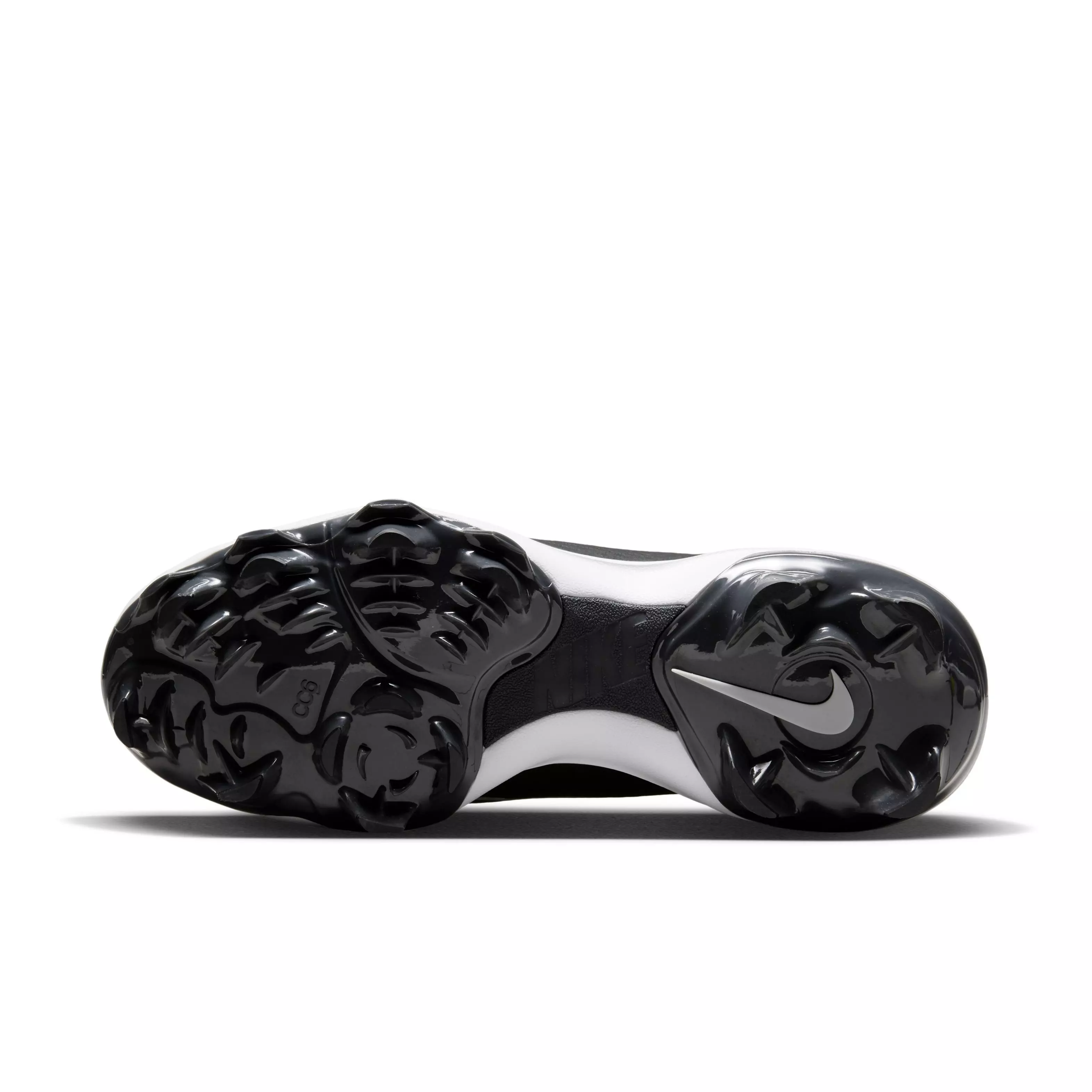 Nike Hyperdiamond 4 Pro MCS "Black/White/Dark Smoke Grey/Wolf Grey" Women's Softball Cleat - BLACK/WHITE/DK GREY/GREY