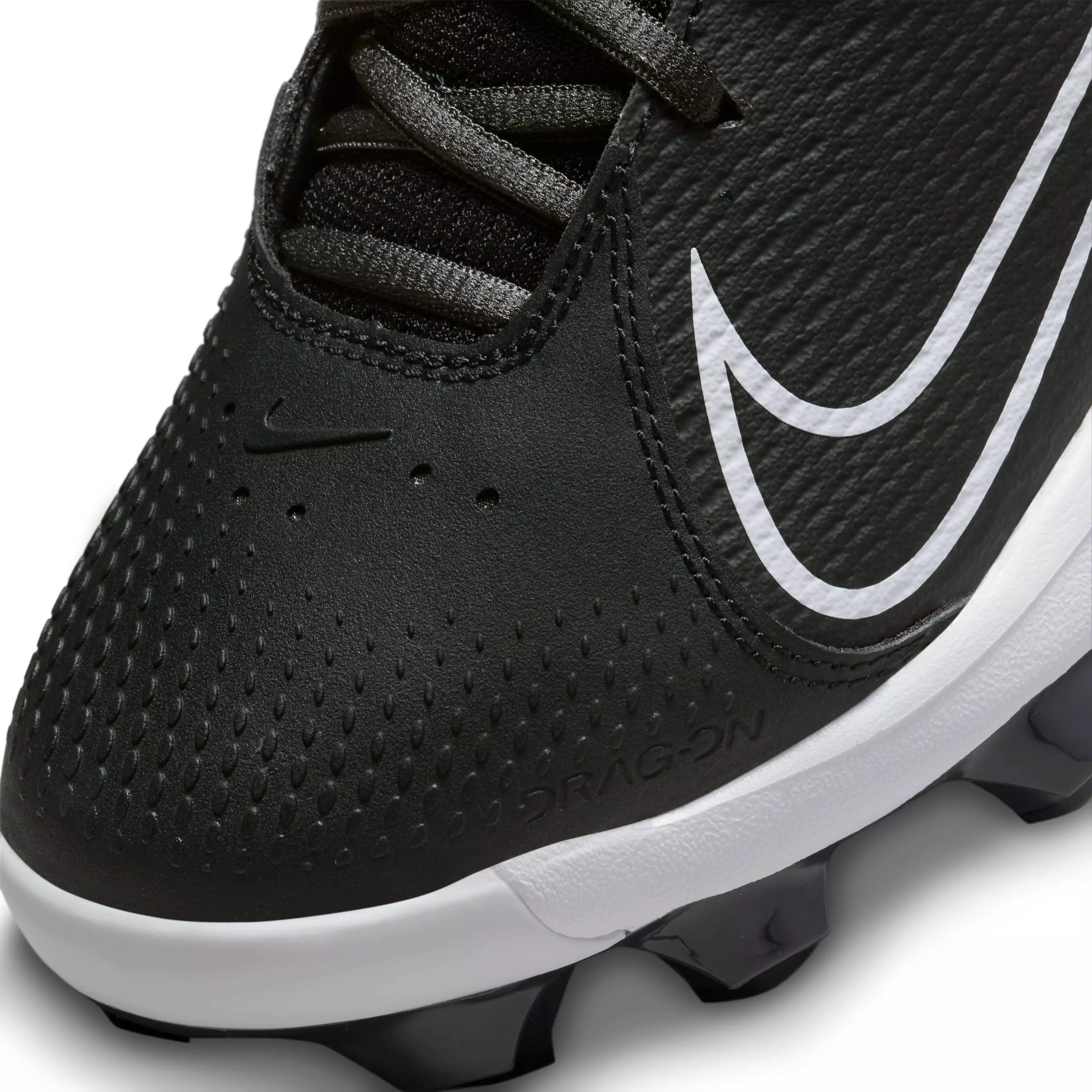 Nike Hyperdiamond 4 Pro MCS "Black/White/Dark Smoke Grey/Wolf Grey" Women's Softball Cleat - BLACK/WHITE/DK GREY/GREY