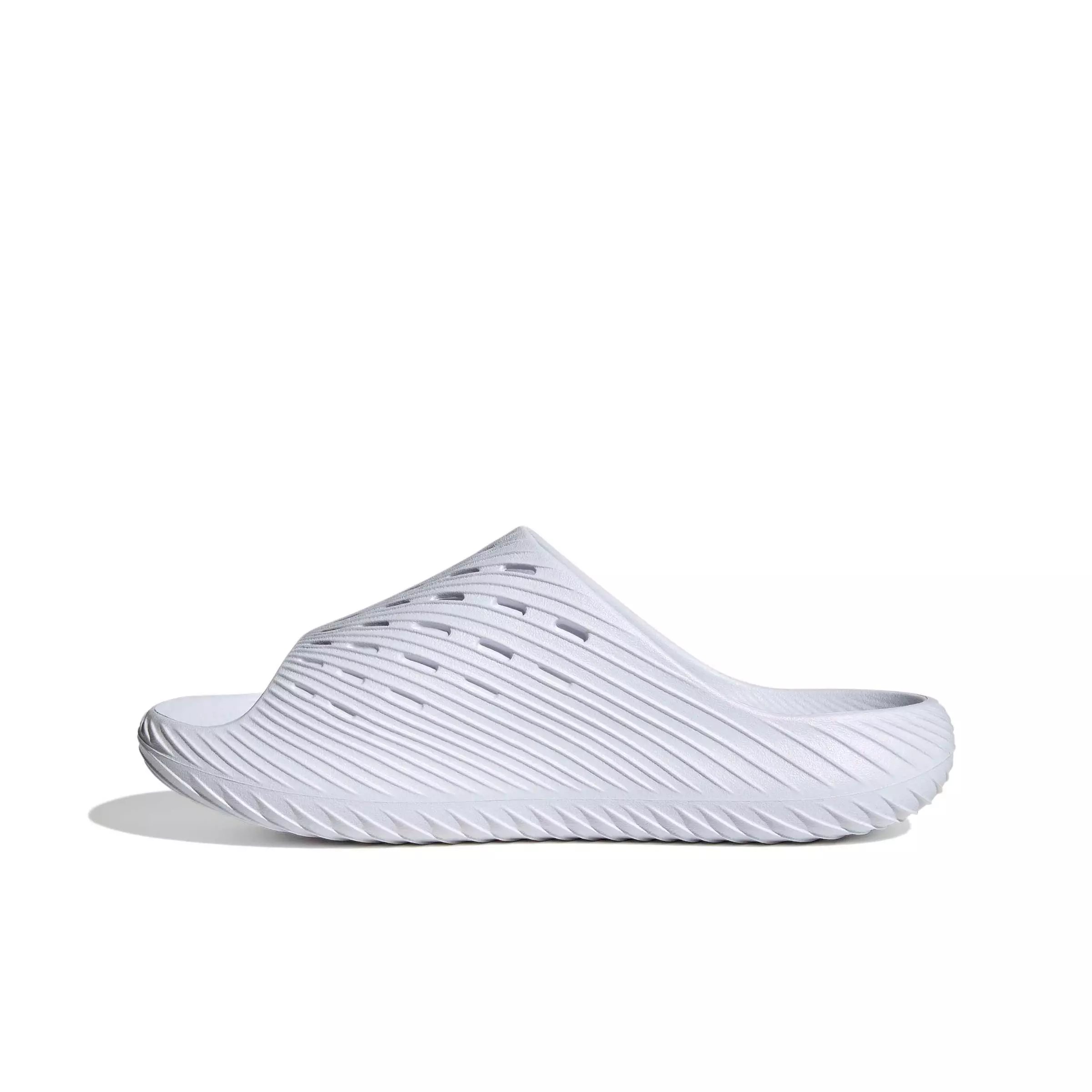 adidas Purechill "Ftwr White/Team Royal Blue/Better Scarlet" Men's Slide - WHITE/ROYAL/SCARLET