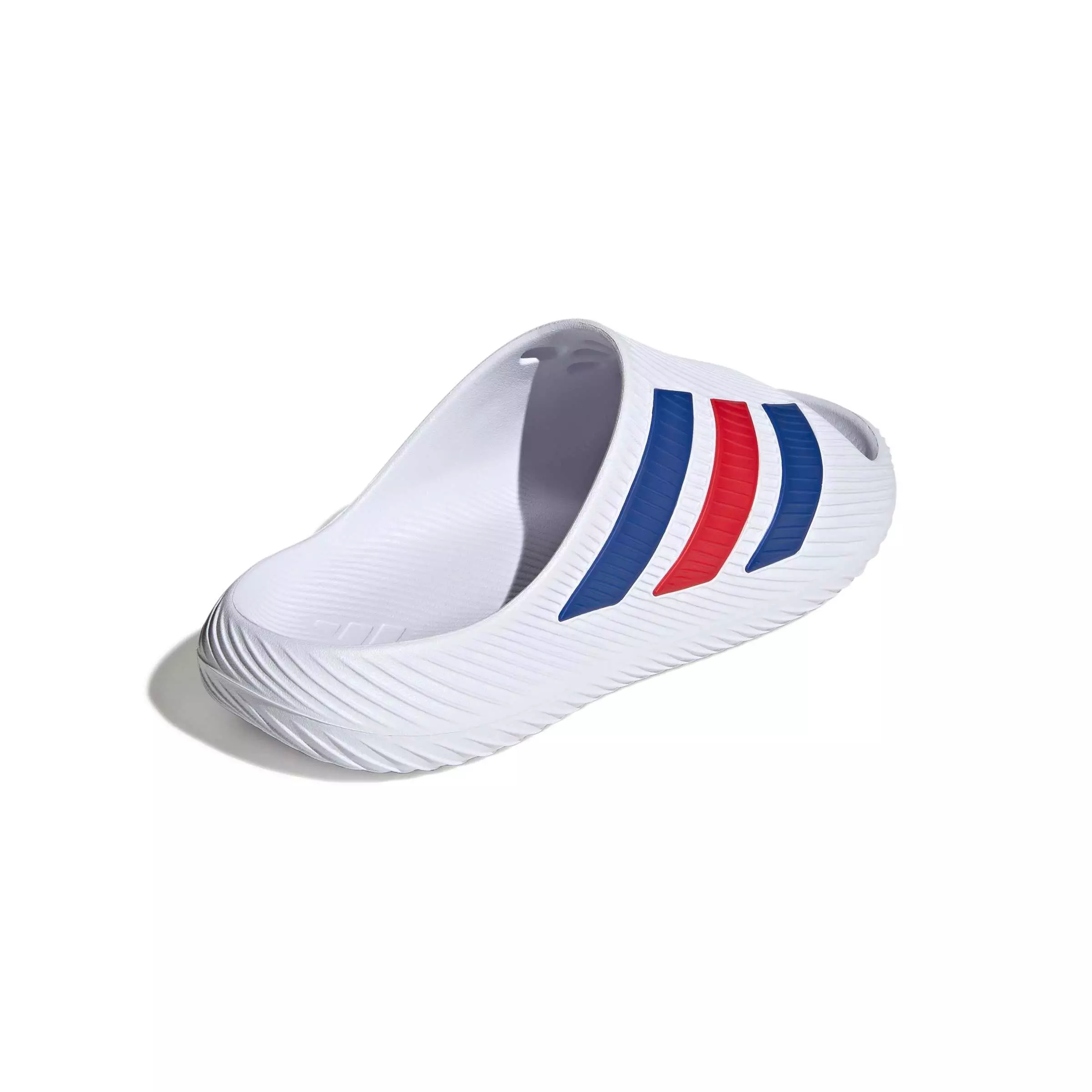 adidas Purechill "Ftwr White/Team Royal Blue/Better Scarlet" Men's Slide - WHITE/ROYAL/SCARLET