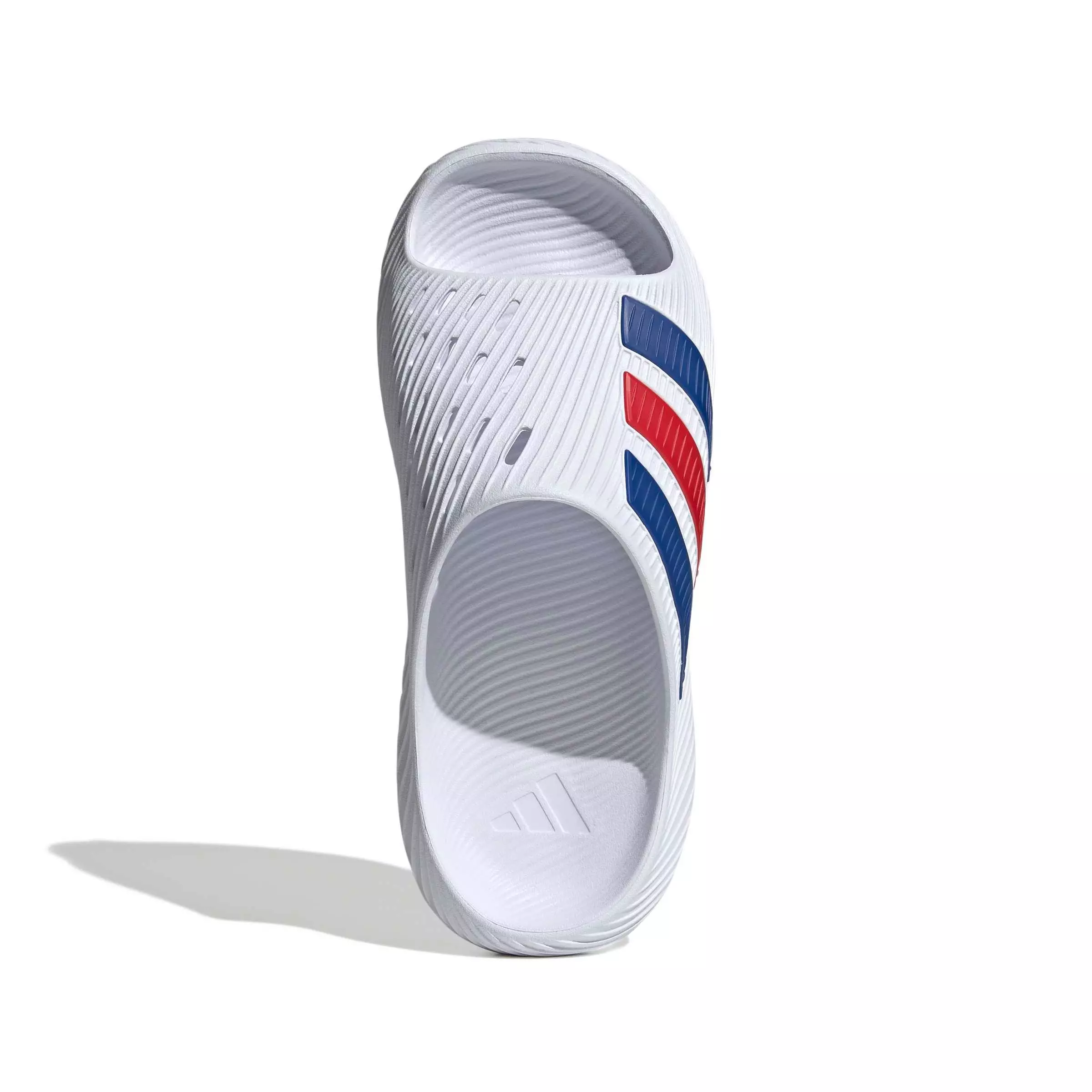 adidas Purechill "Ftwr White/Team Royal Blue/Better Scarlet" Men's Slide - WHITE/ROYAL/SCARLET