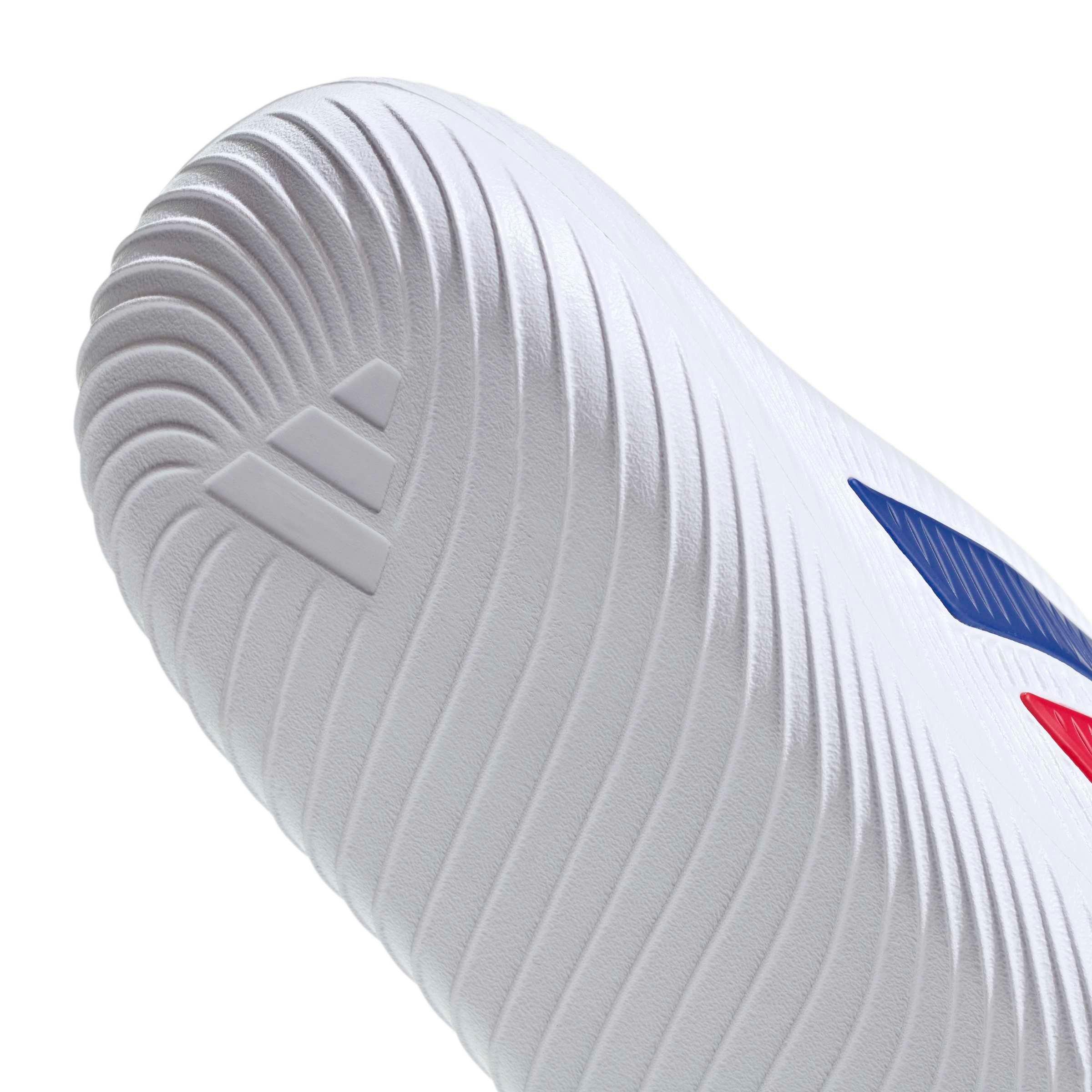 adidas Purechill "Ftwr White/Team Royal Blue/Better Scarlet" Men's Slide - WHITE/ROYAL/SCARLET