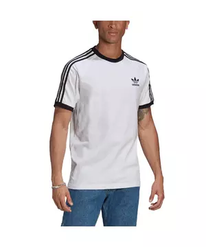 línea Canguro Escrutinio adidas Originals Men's White Adicolor Classics 3-Stripes Tee