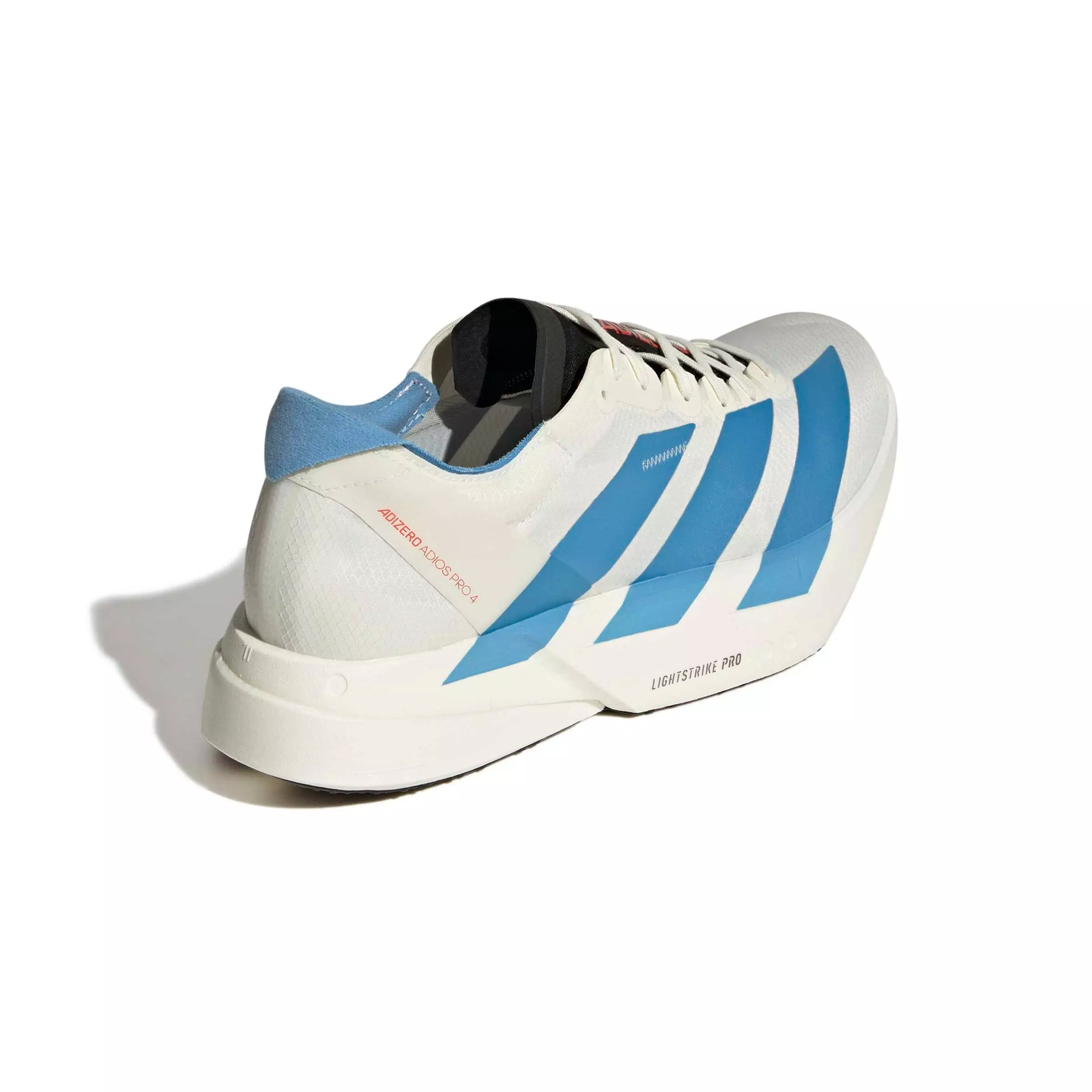 adidas Adizero Adios Pro 4 "Off White/Light Blue/Bright Red" Men's Running Shoe - OFF WHITE/LT BLUE/RED